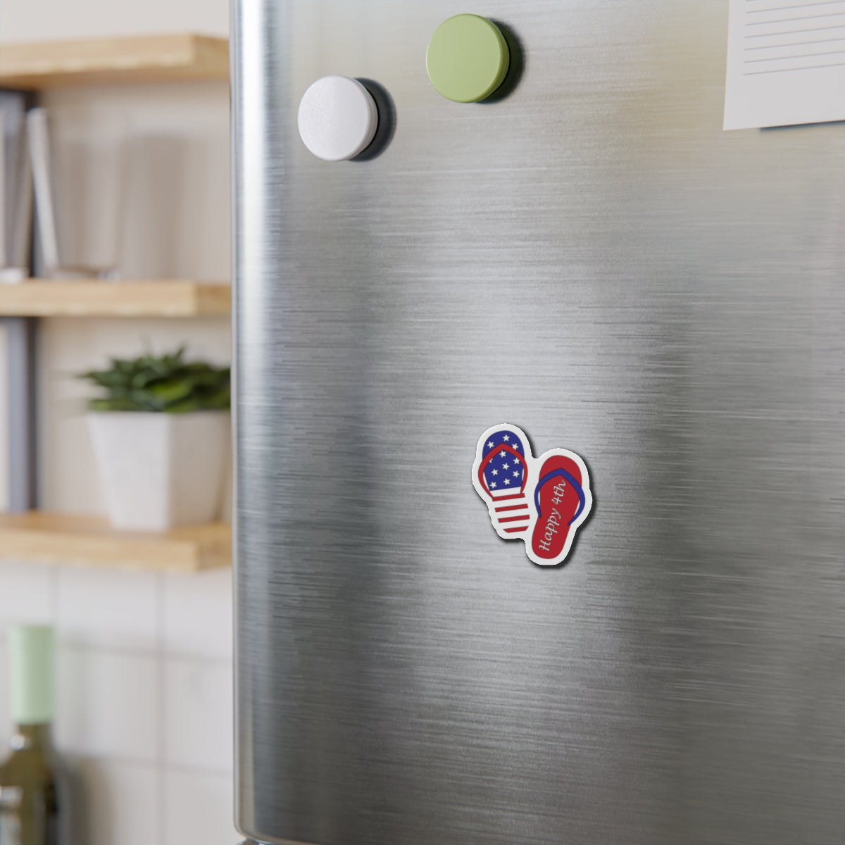 Patriotic Flip-Flop Magnets – Happy 4th USA Refrigerator Decor