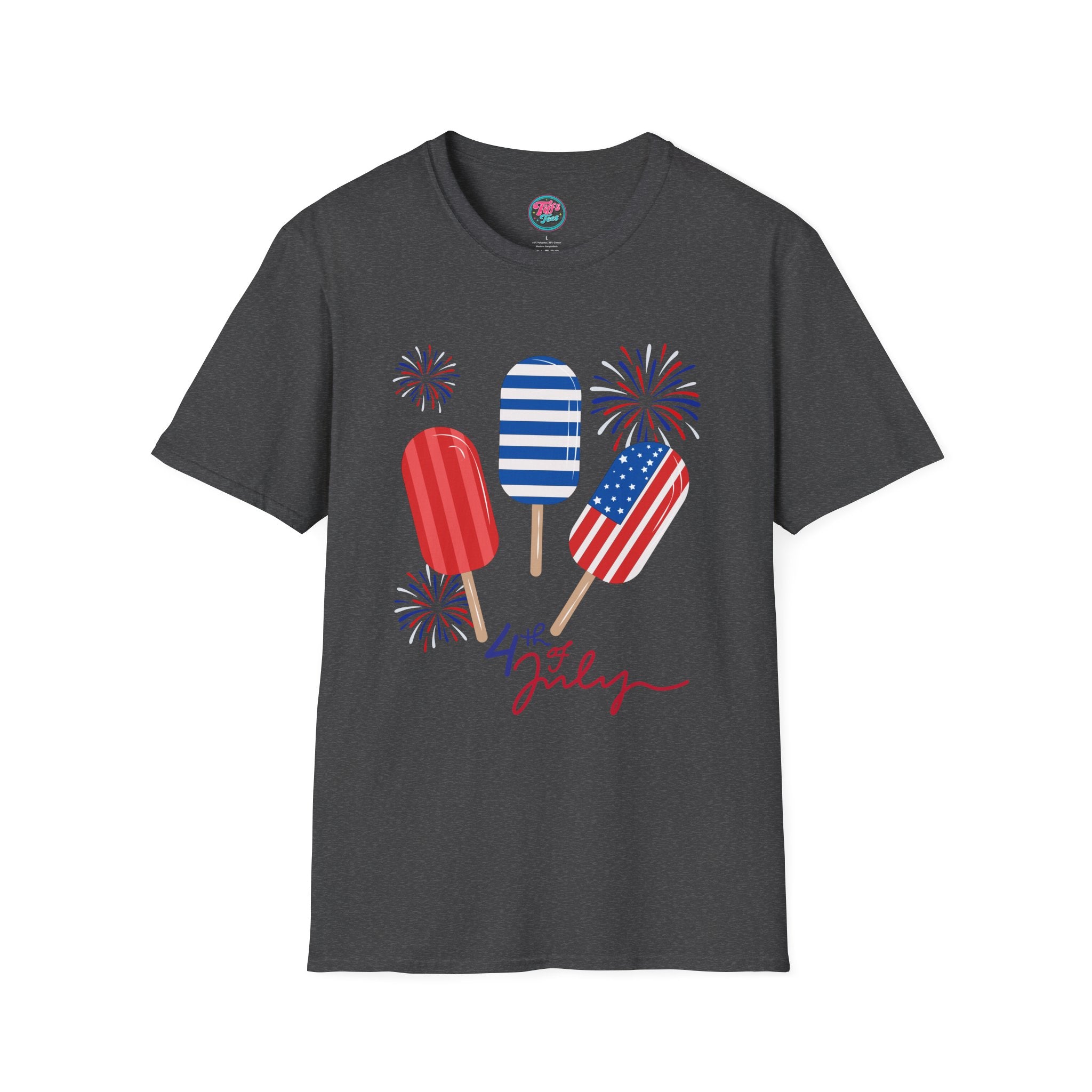 4th of July Popsicle T-Shirt — Patriotic Fireworks Summer Tee