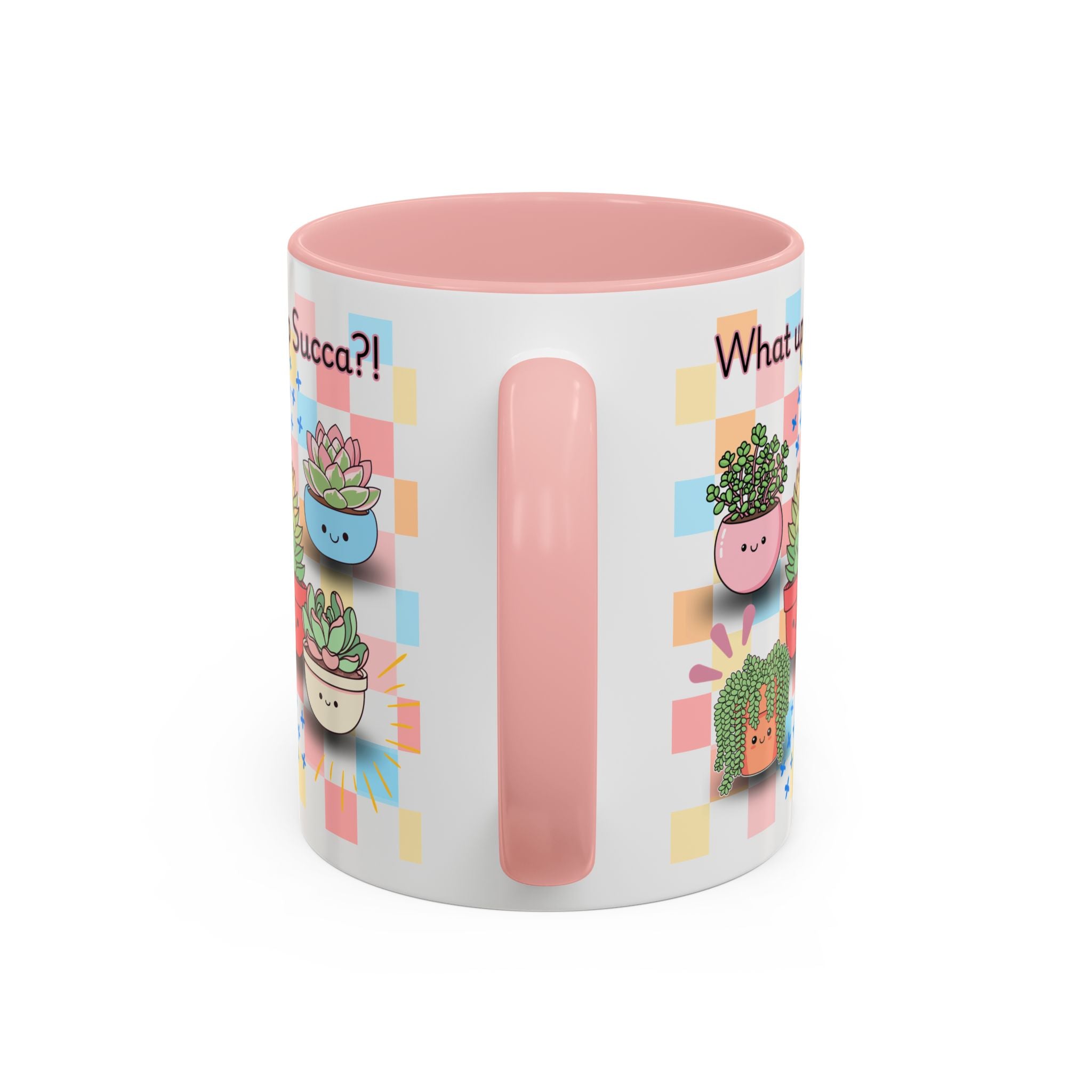 What up Succa? Cute Succulent Accent Coffee Mug – Fun Plant Lover Gift (11 oz)