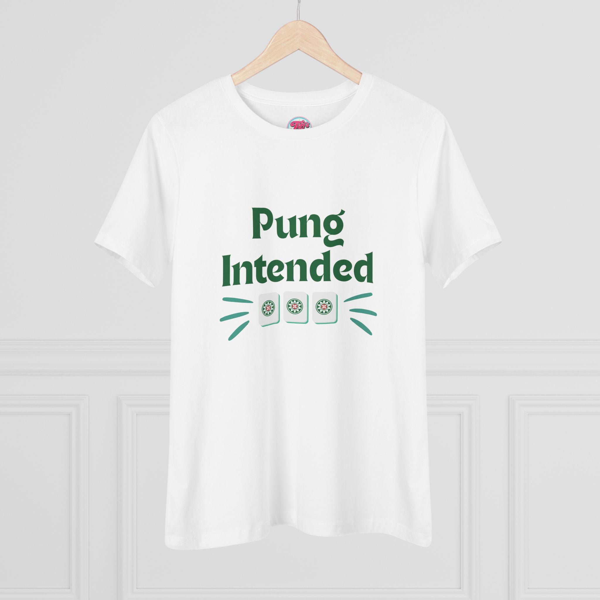 Pung Intended Women's Tee - Funny Mahjong Crew Cotton Shirt