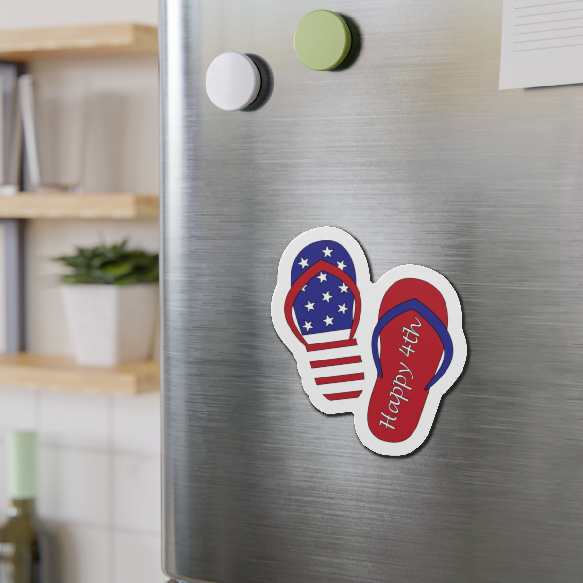 Patriotic Flip-Flop Magnets – Happy 4th USA Refrigerator Decor