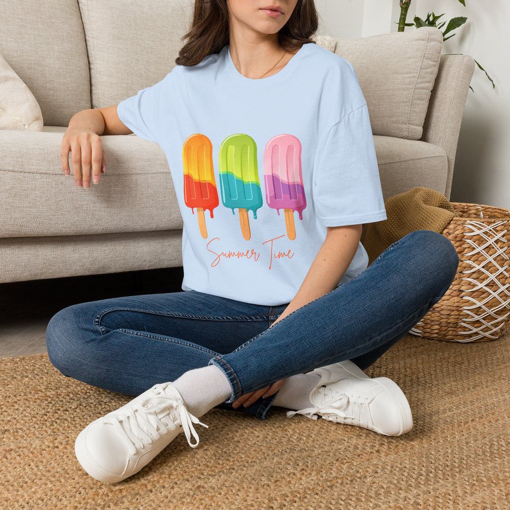 Popsicle Trio Graphic T-Shirt — Colorful Summer Vibes Tee