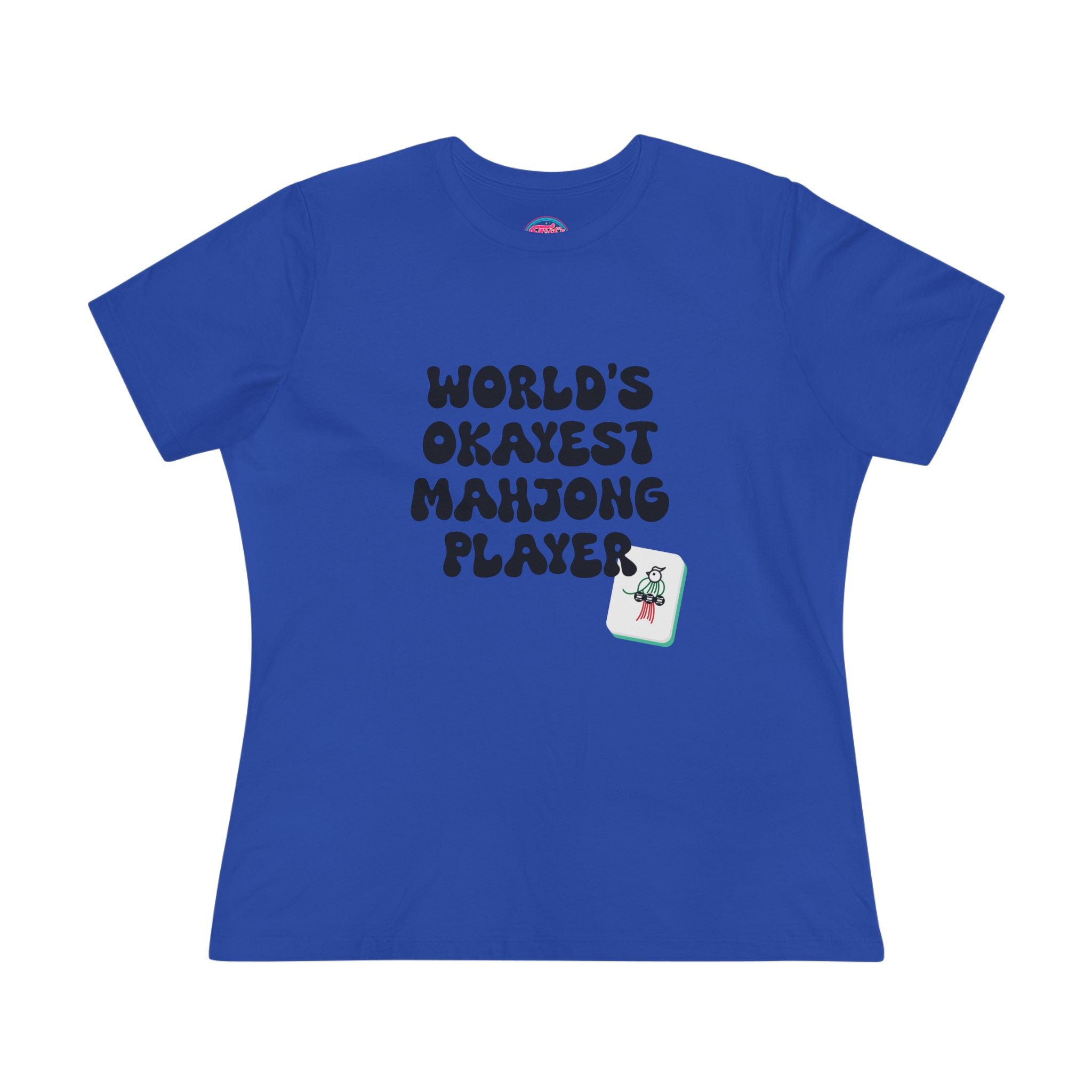 World's Okayest Mahjong Player Tee — Funny Mahjong Shirt for Women