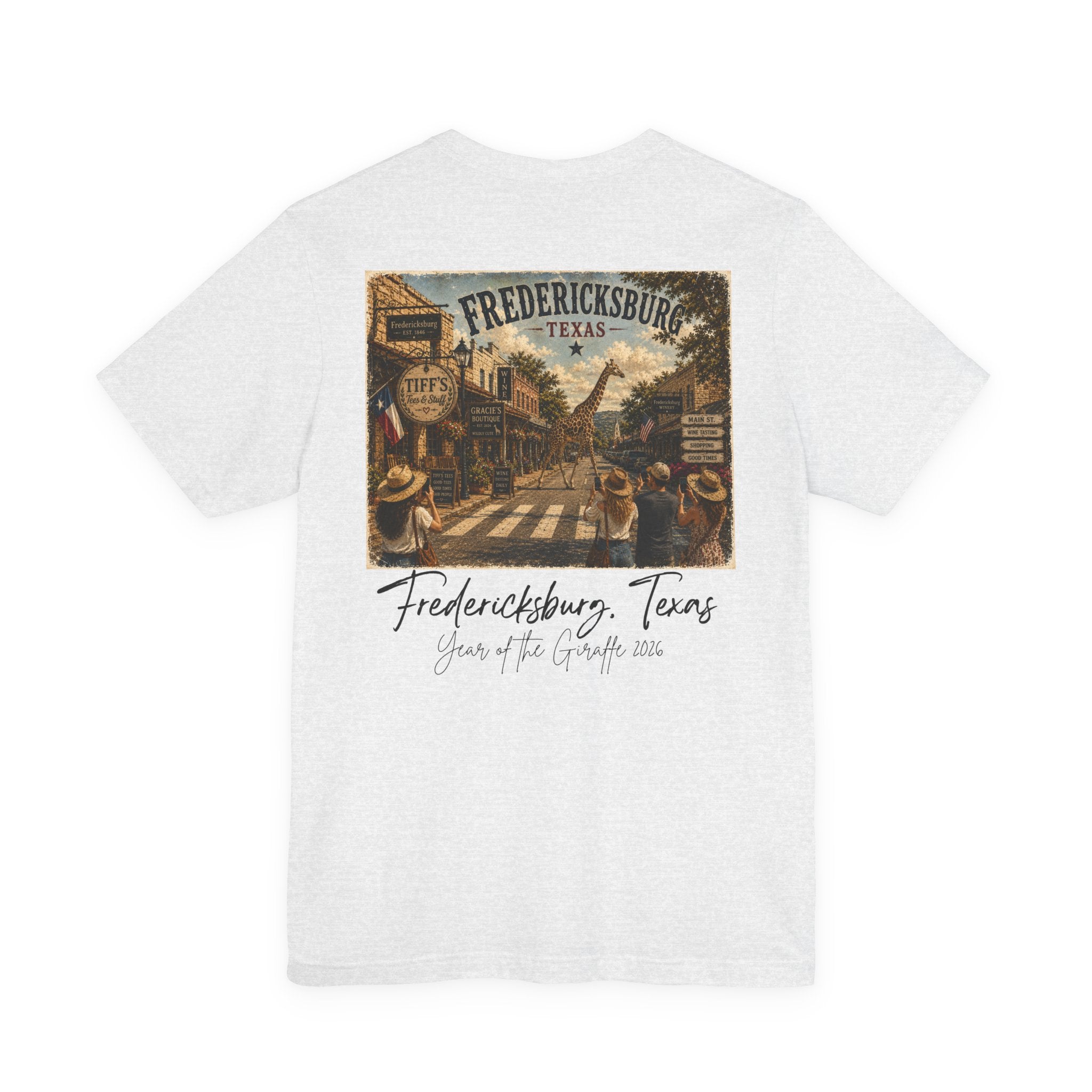 Fredericksburg Texas Vintage Street Scene Tee — Retro Travel Souvenir T-Shirt