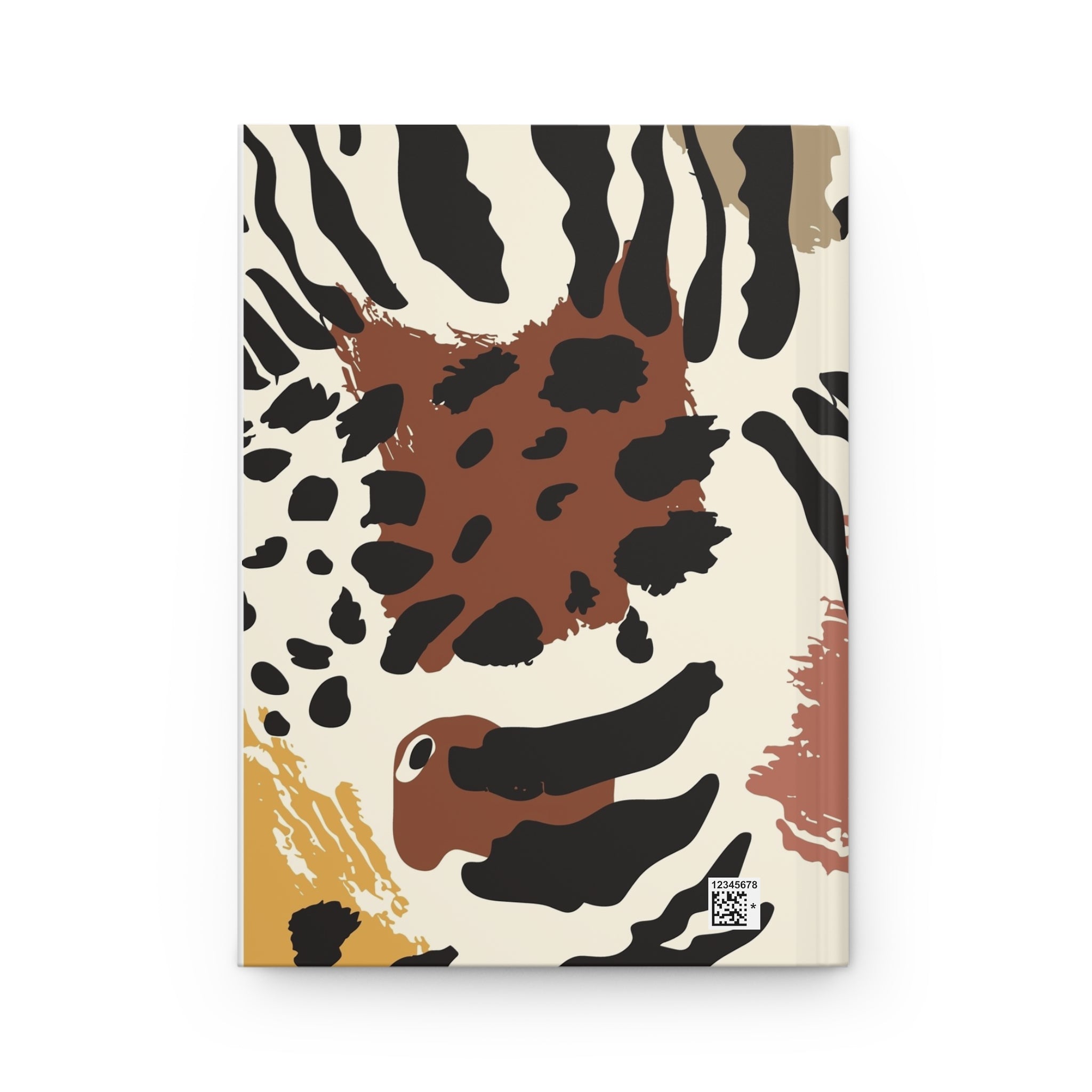 Animal Print Hardcover Journal — Abstract Neutral Safari Notebook