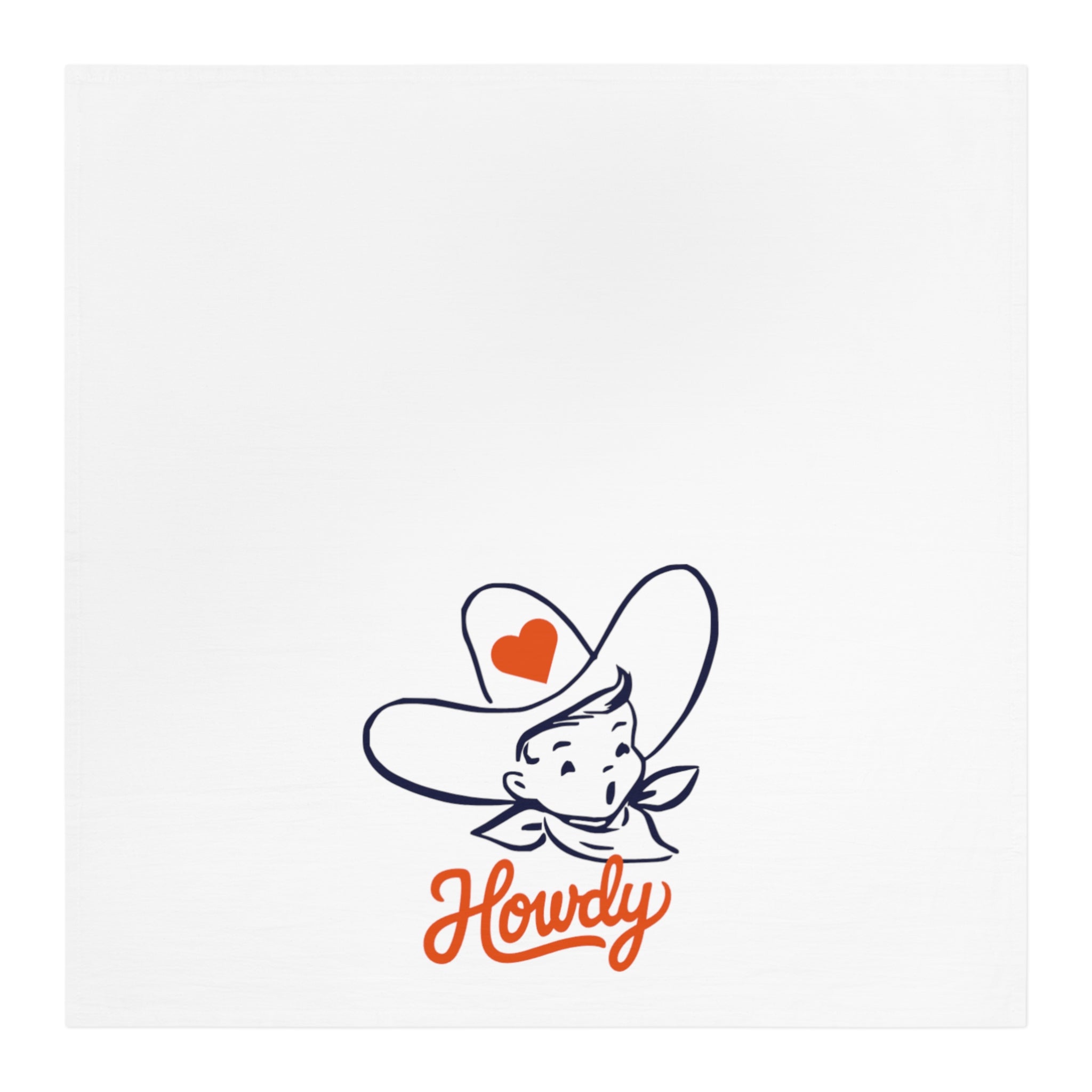 Howdy Cowboy Tea Towel — Retro Western Kitchen Dish Towel