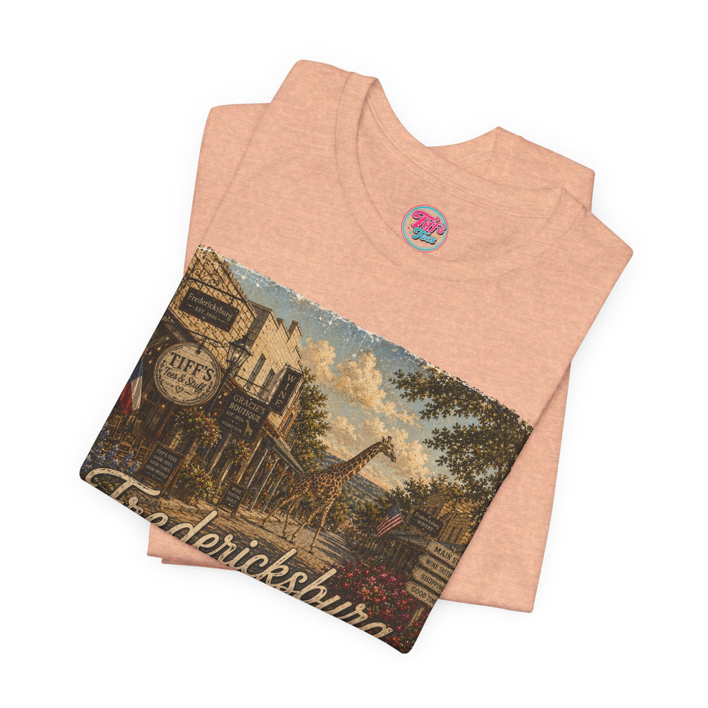 Fredericksburg Texas Vintage Scene Tee featuring Gracie