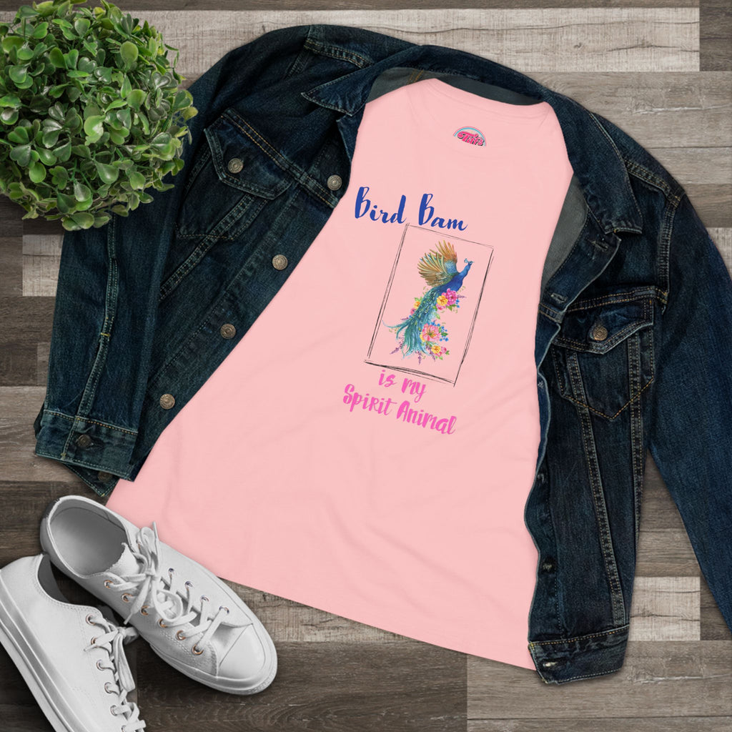 Bird Bam Is My Spirit Animal Tee — Women's Cotton Graphic Mahjong Shirt