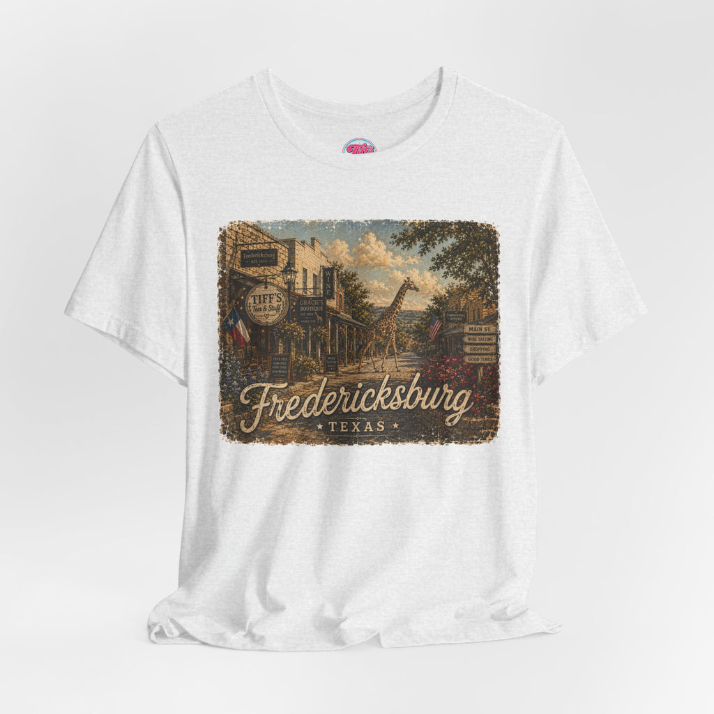 Fredericksburg Texas Vintage Scene Tee featuring Gracie