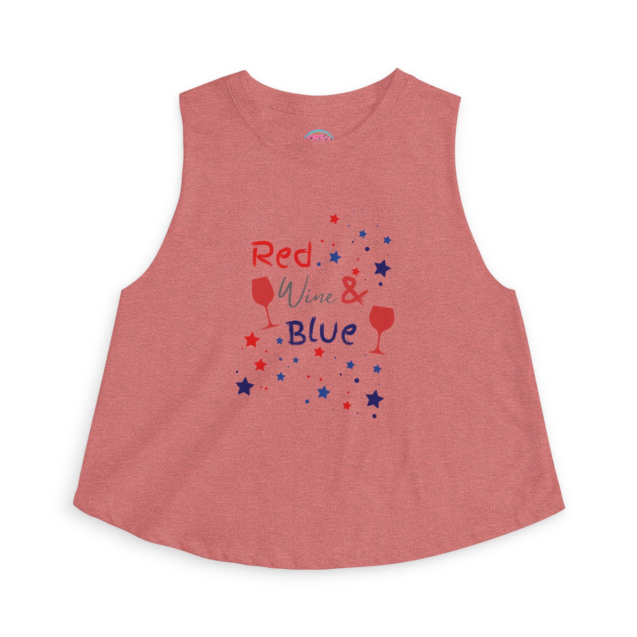 Crop Top — "Red Wine & Blue" Patriotic Fourth of July Tank
