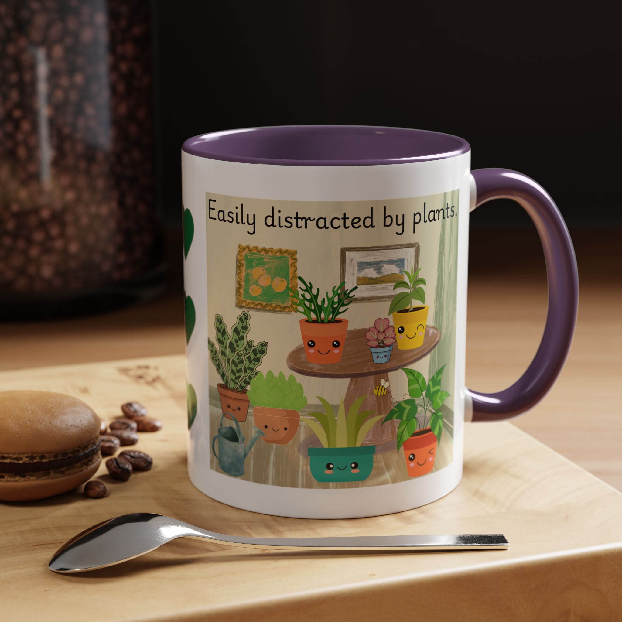 Plant Lover Coffee Mug — “Easily Distracted by Plants” Accent Mug (11 oz)