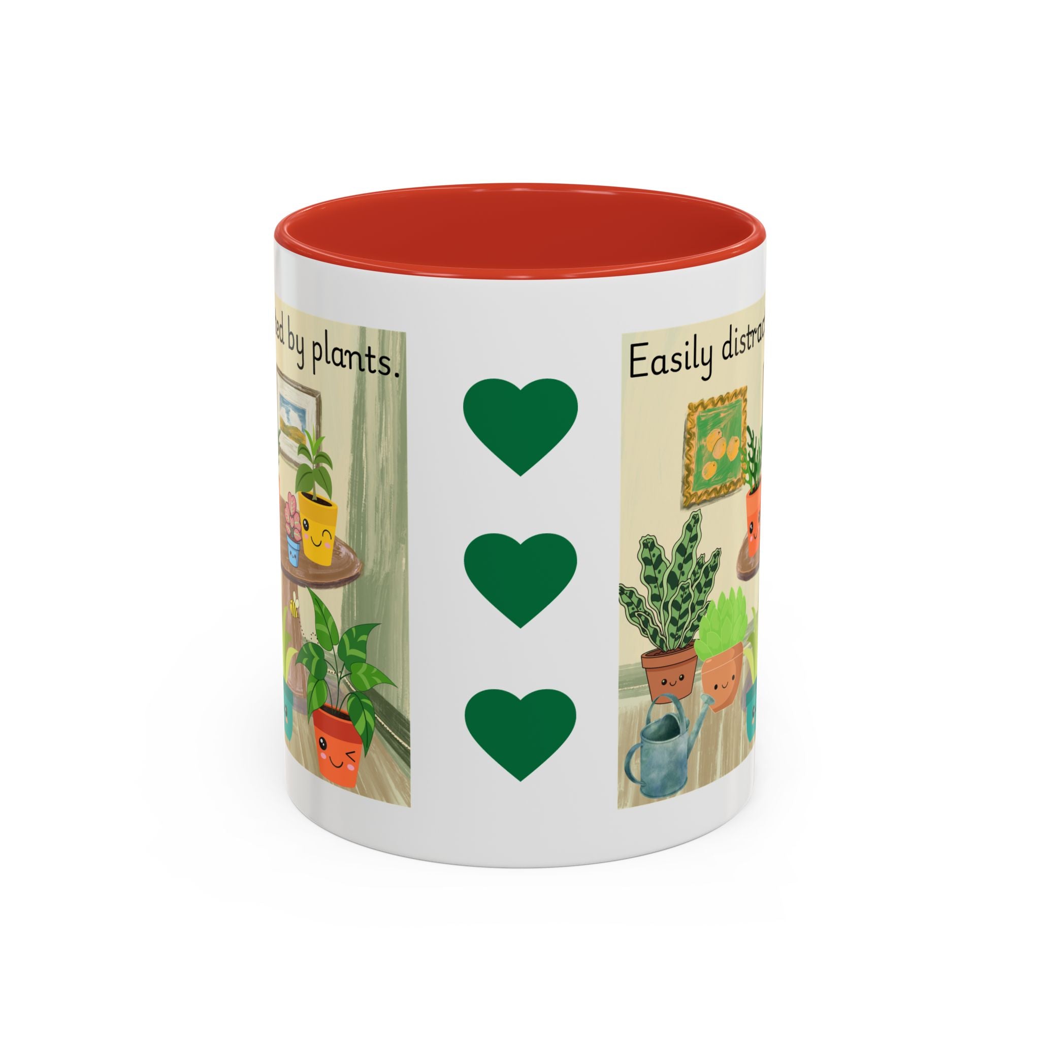 Plant Lover Coffee Mug — “Easily Distracted by Plants” Accent Mug (11 oz)