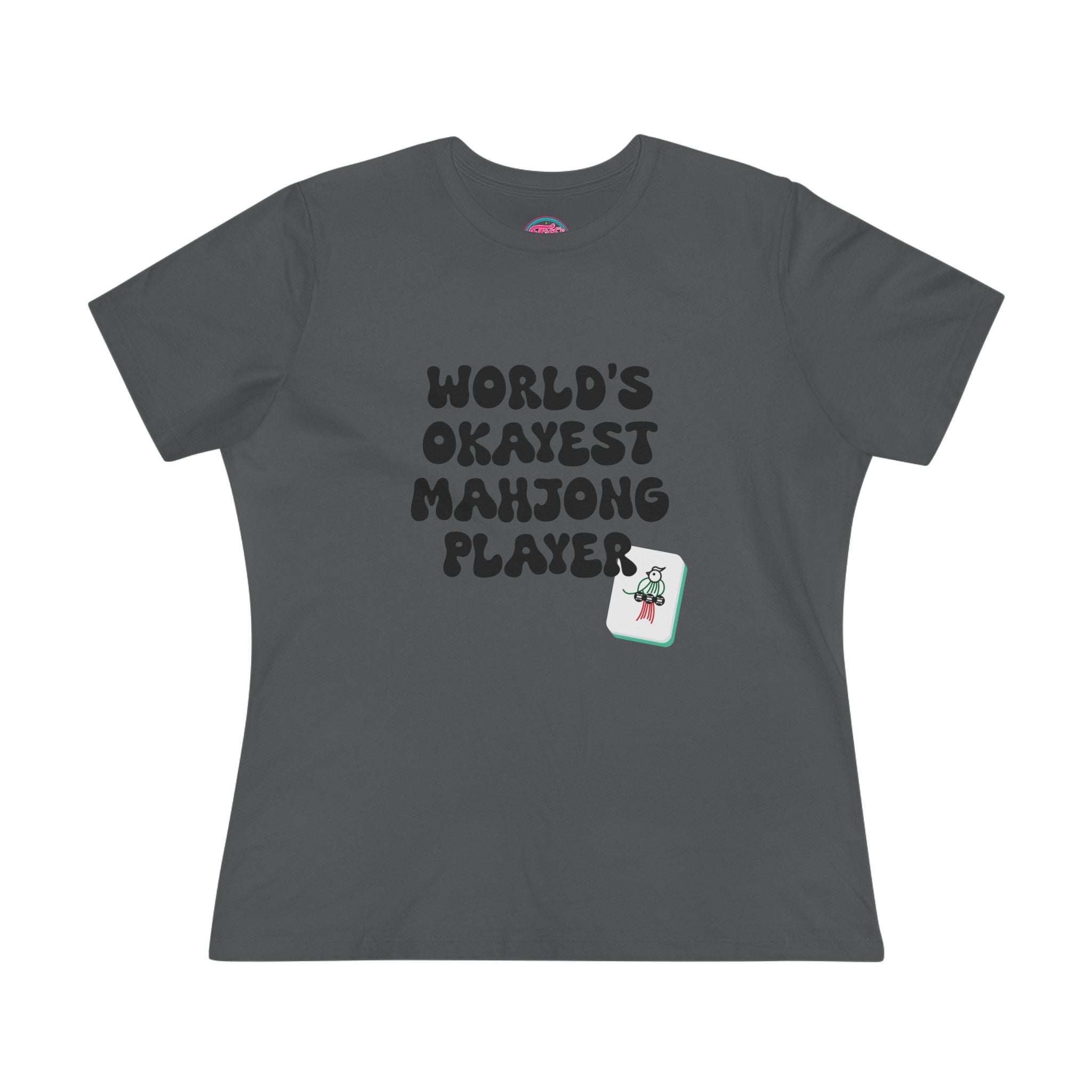 World's Okayest Mahjong Player Tee — Funny Mahjong Shirt for Women