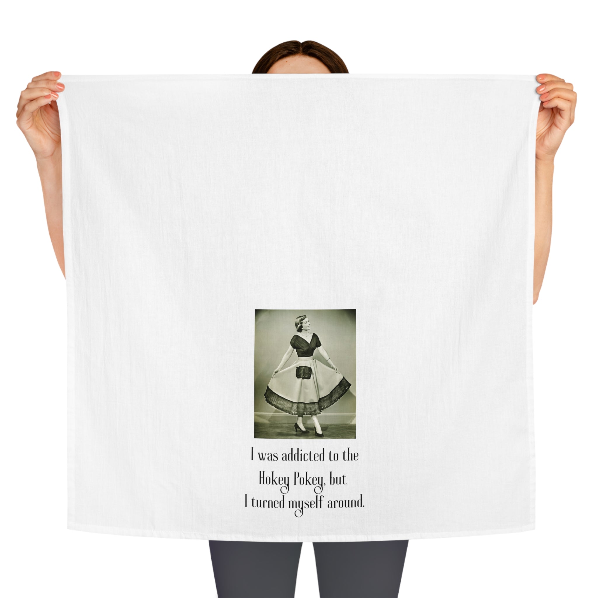 Vintage Hokey Pokey Tea Towel — Funny Retro Kitchen Decor