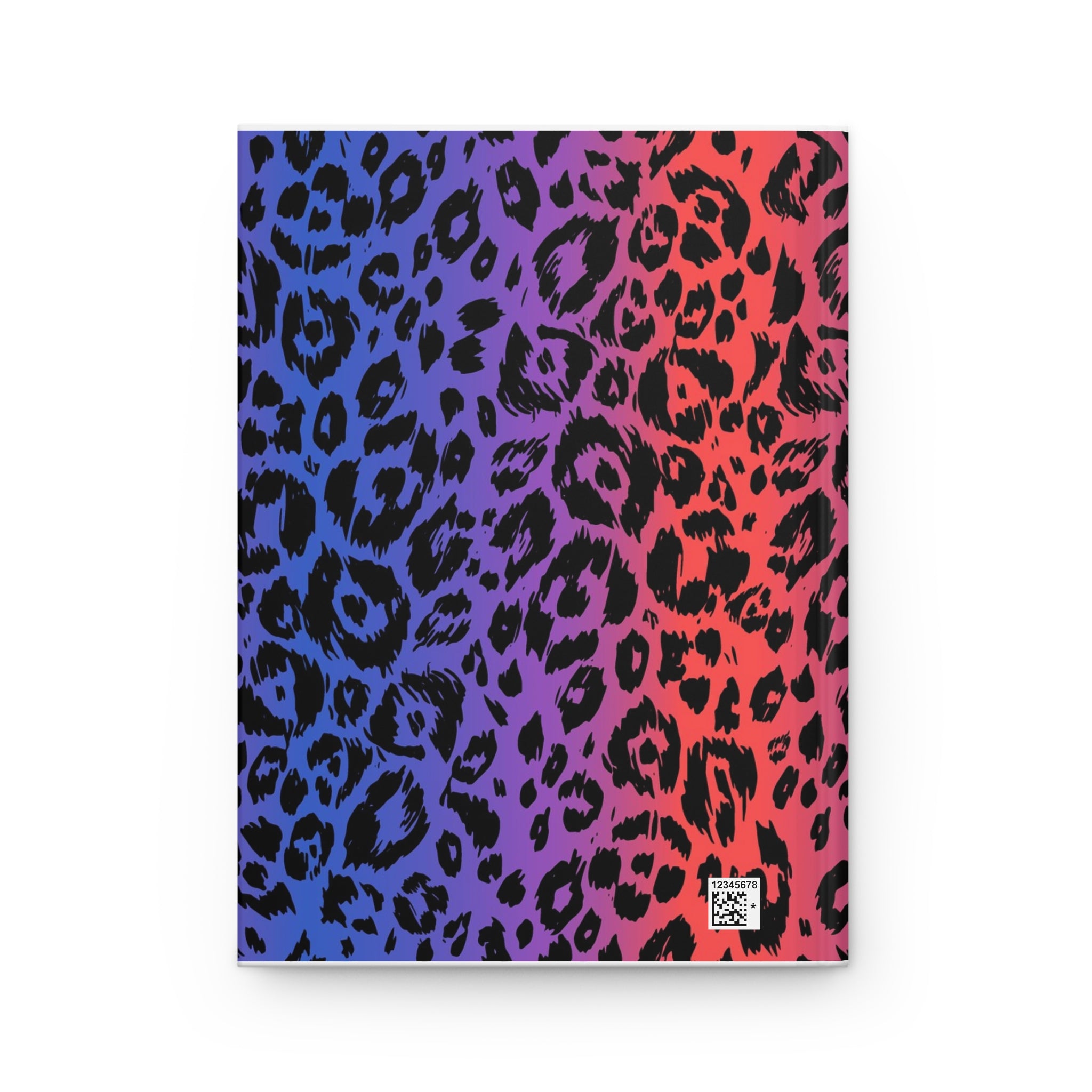 Hardcover Journal — Neon Ombre Leopard Print Notebook