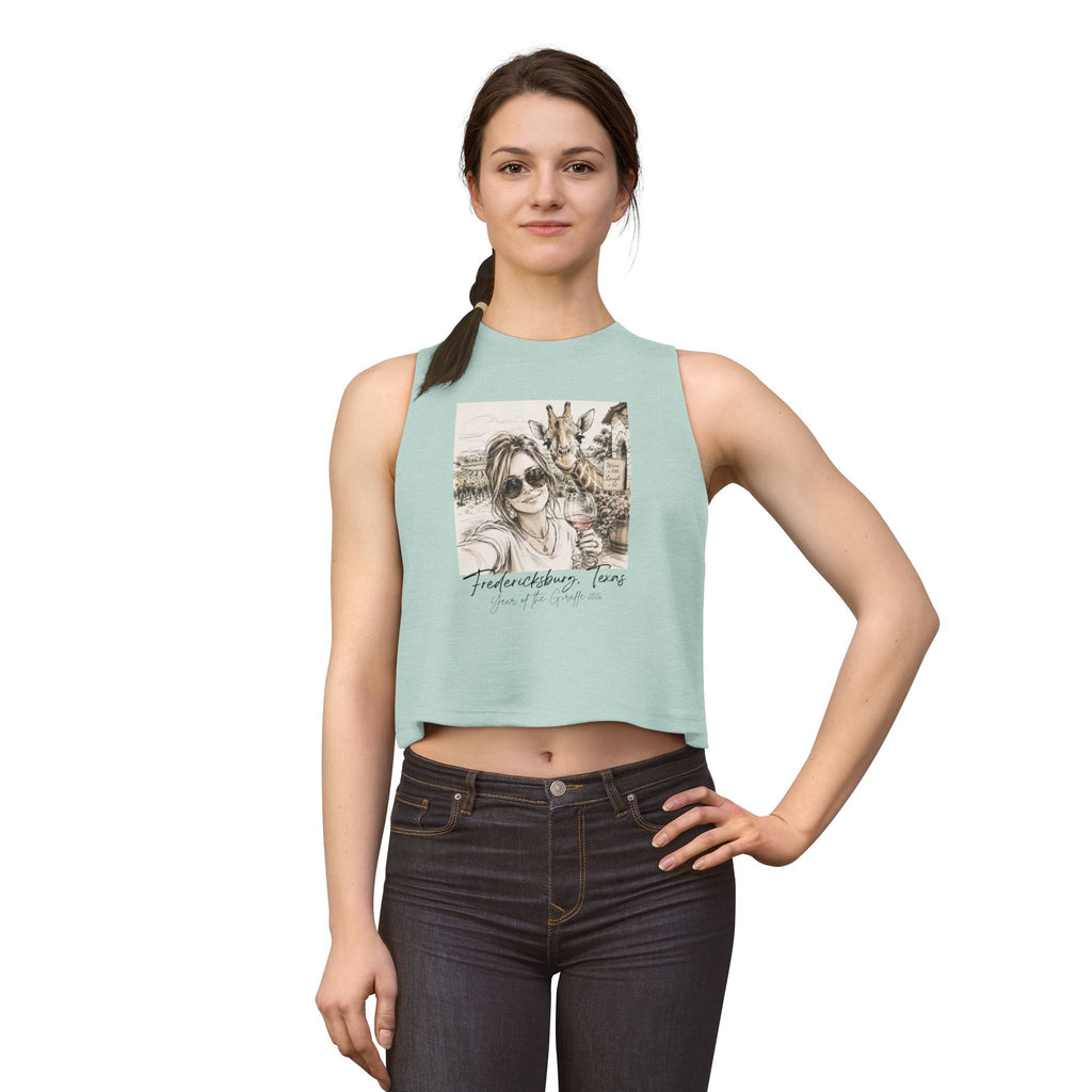 Fredericksburg, Texas Crop Top — Wine & Giraffe Travel Graphic Tank