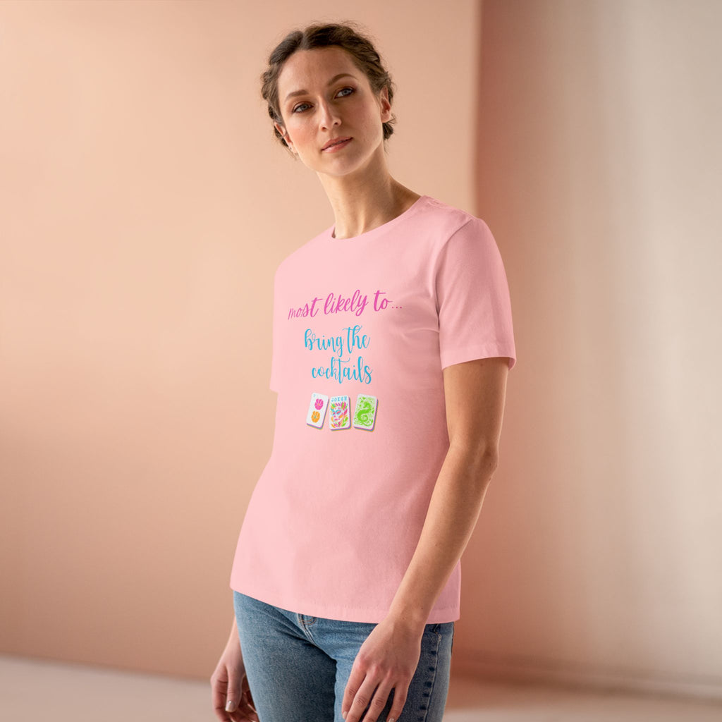 Most Likely to Bring the Cocktails Tee  - Fun Mahjong T-Shirt