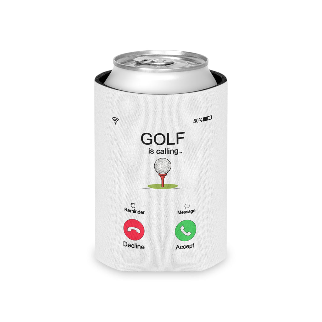 Can Cooler - "Golf is Calling" Phone Call Design | Golf Lover Beverage Koozie