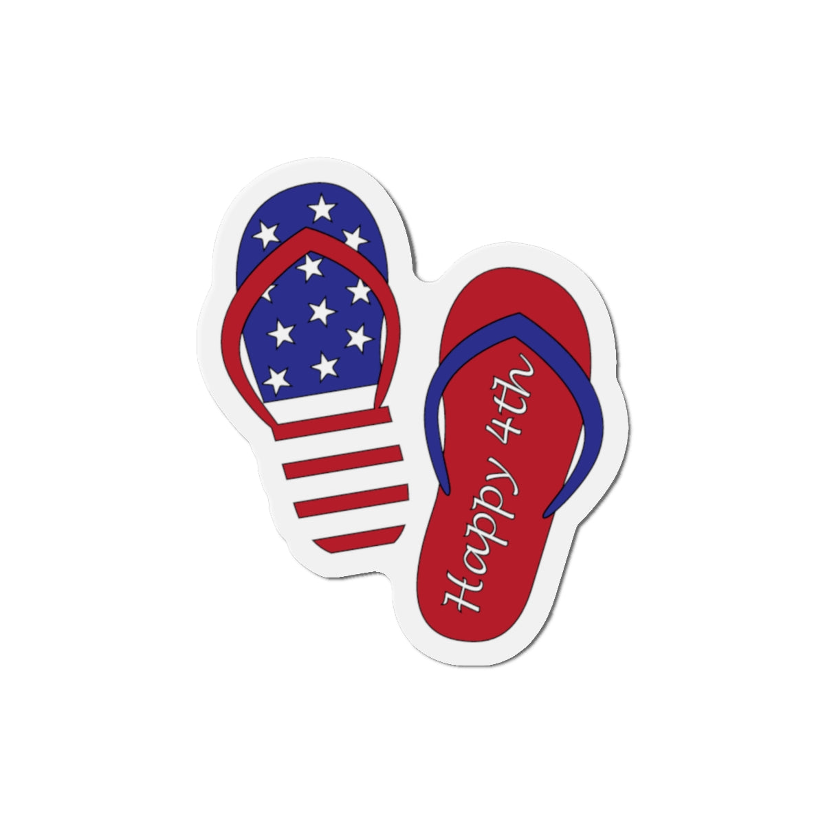 Patriotic Flip-Flop Magnets – Happy 4th USA Refrigerator Decor