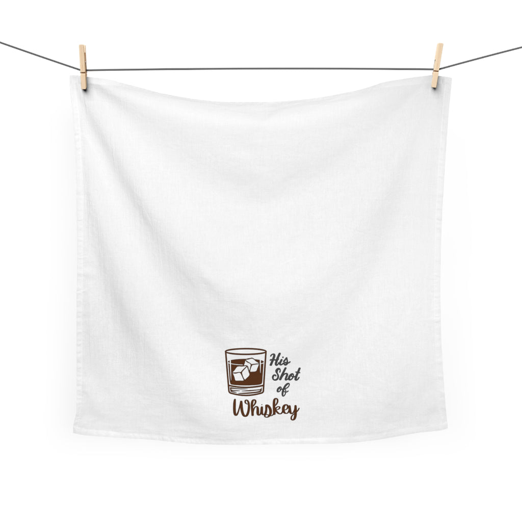 Tea Towel — “His Shot of Whiskey” Cocktail Bar Kitchen Towel