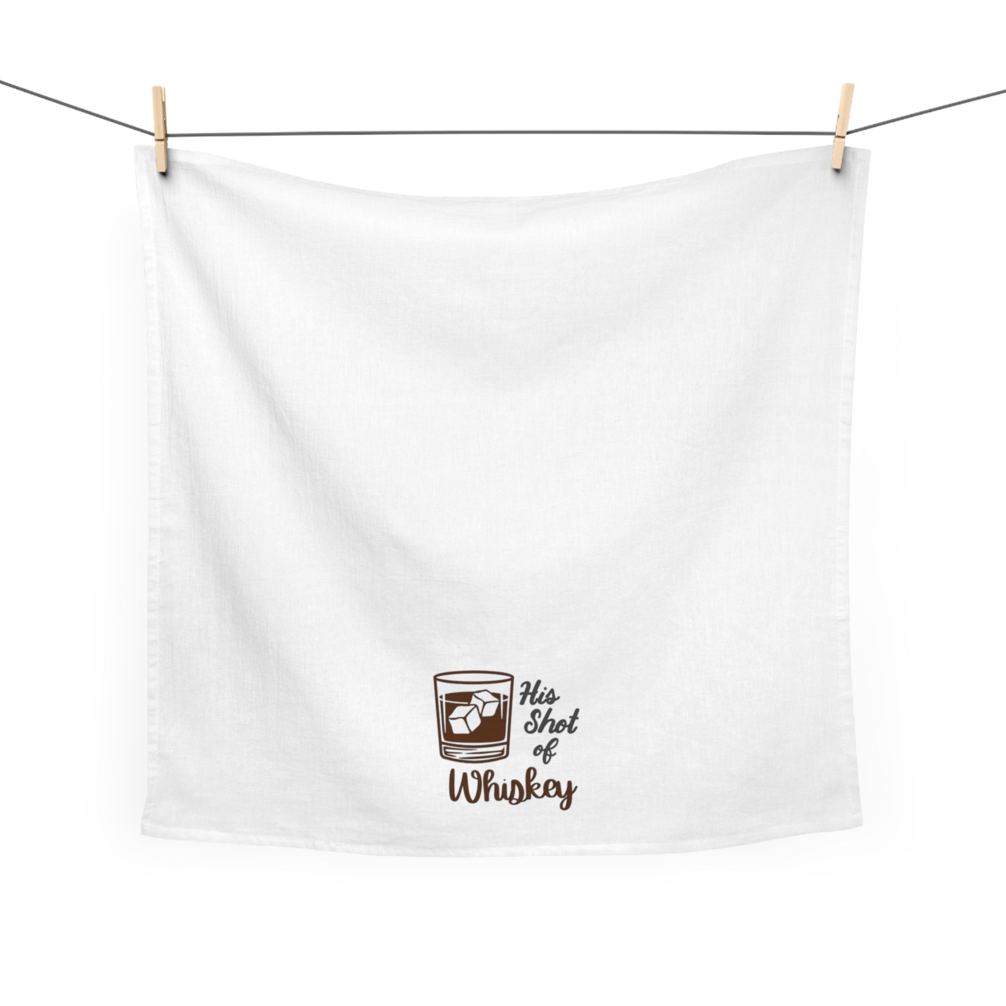 Tea Towel — “His Shot of Whiskey” Cocktail Bar Kitchen Towel