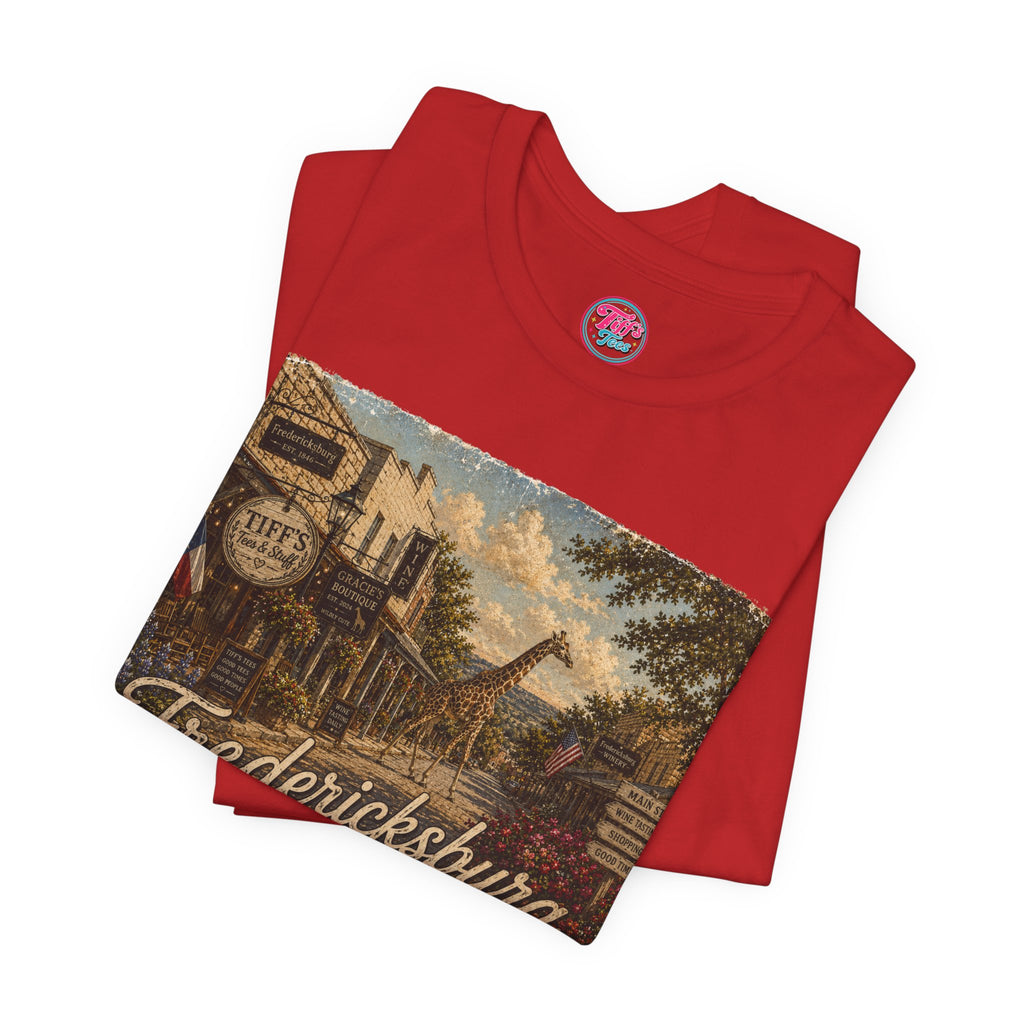 Fredericksburg Texas Vintage Scene Tee featuring Gracie