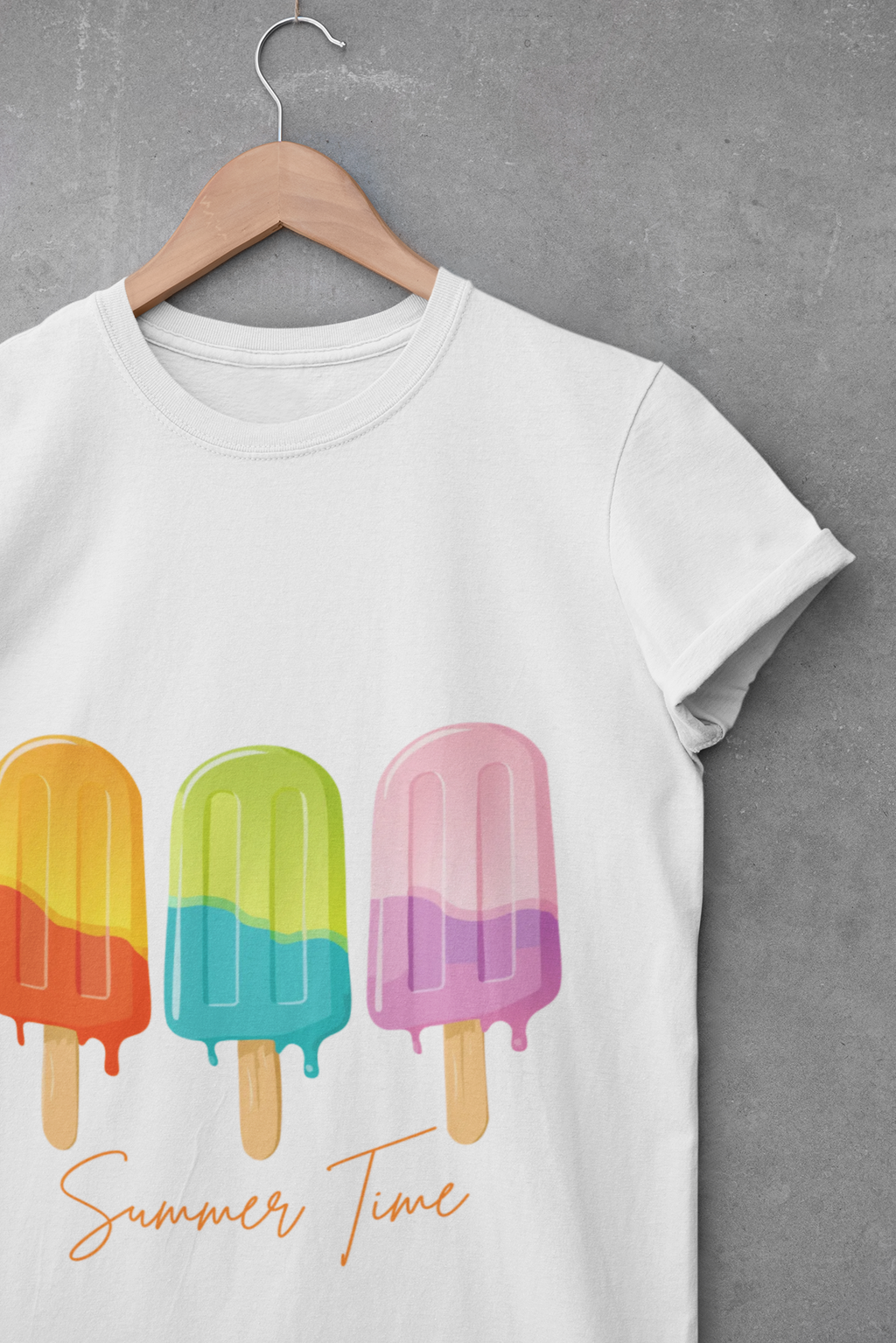 Popsicle Trio Graphic T-Shirt — Colorful Summer Vibes Tee