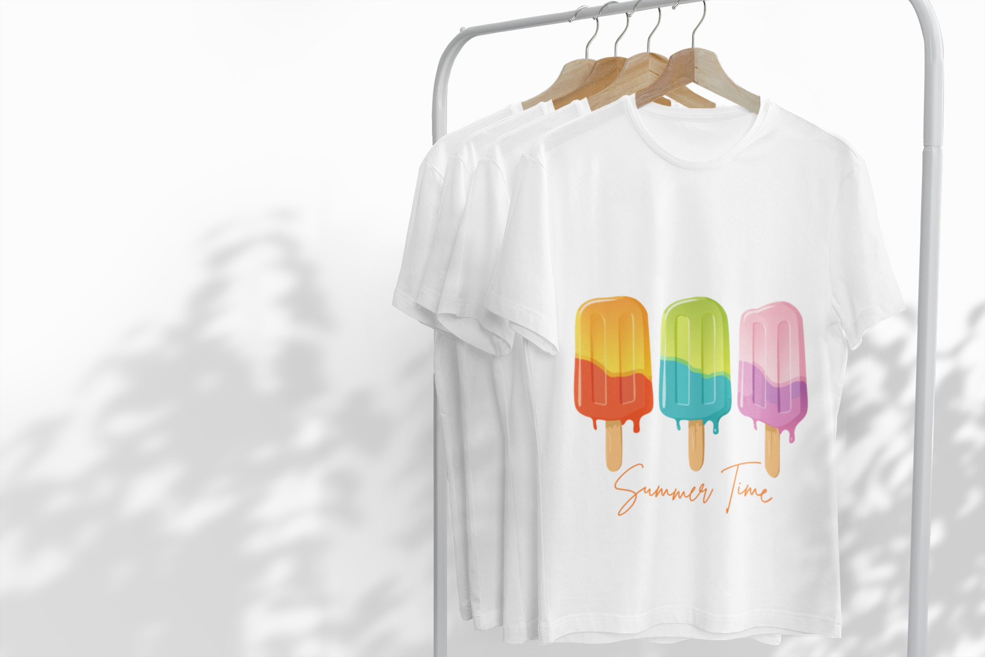 Popsicle Trio Graphic T-Shirt — Colorful Summer Vibes Tee