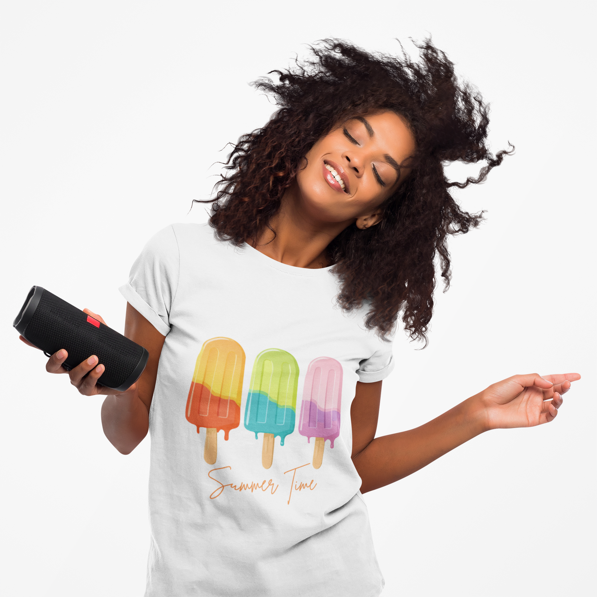 Summer Popsicle Graphic Tee — Colorful Retro Ice Pop Design