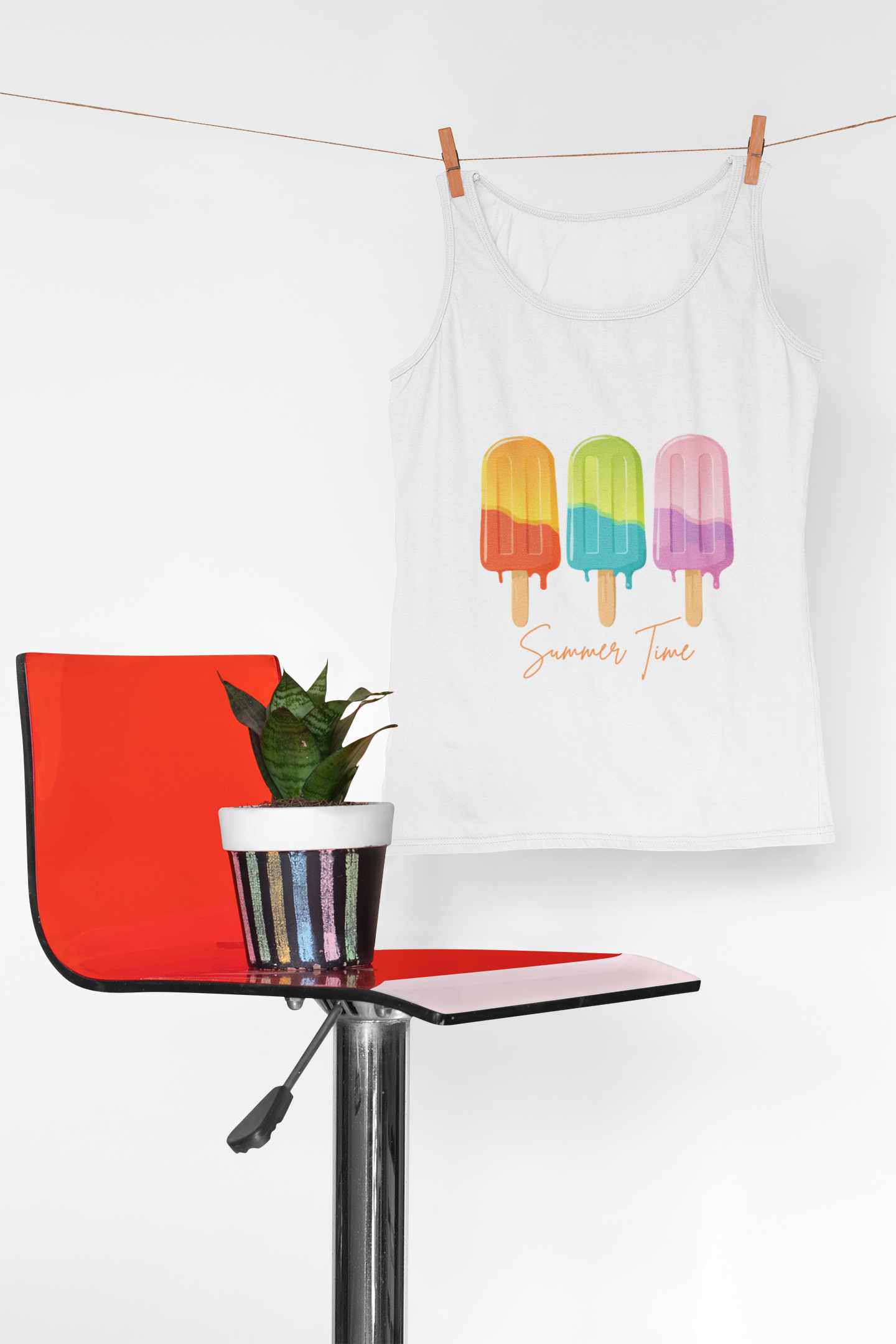 Summer Time Ice Cream Muscle Tank