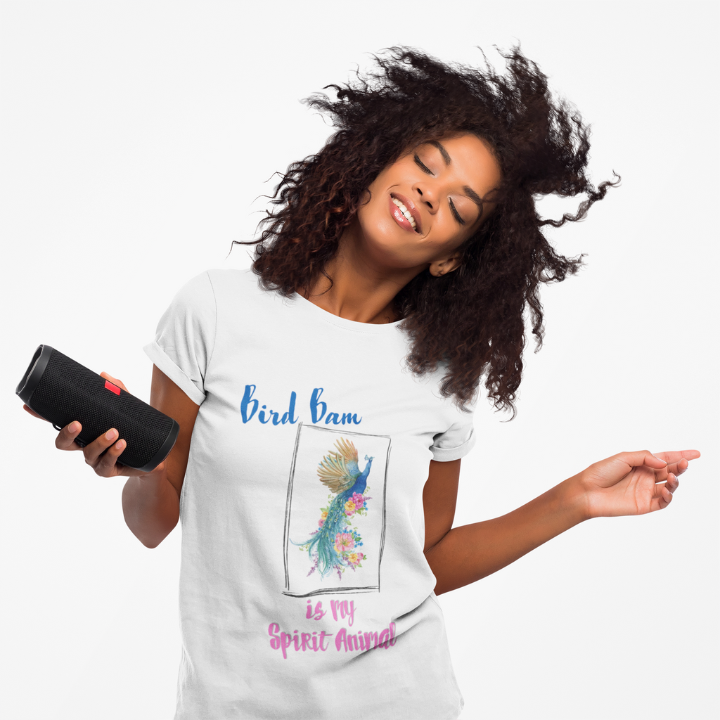 Bird Bam Is My Spirit Animal Tee — Women's Cotton Graphic Mahjong Shirt