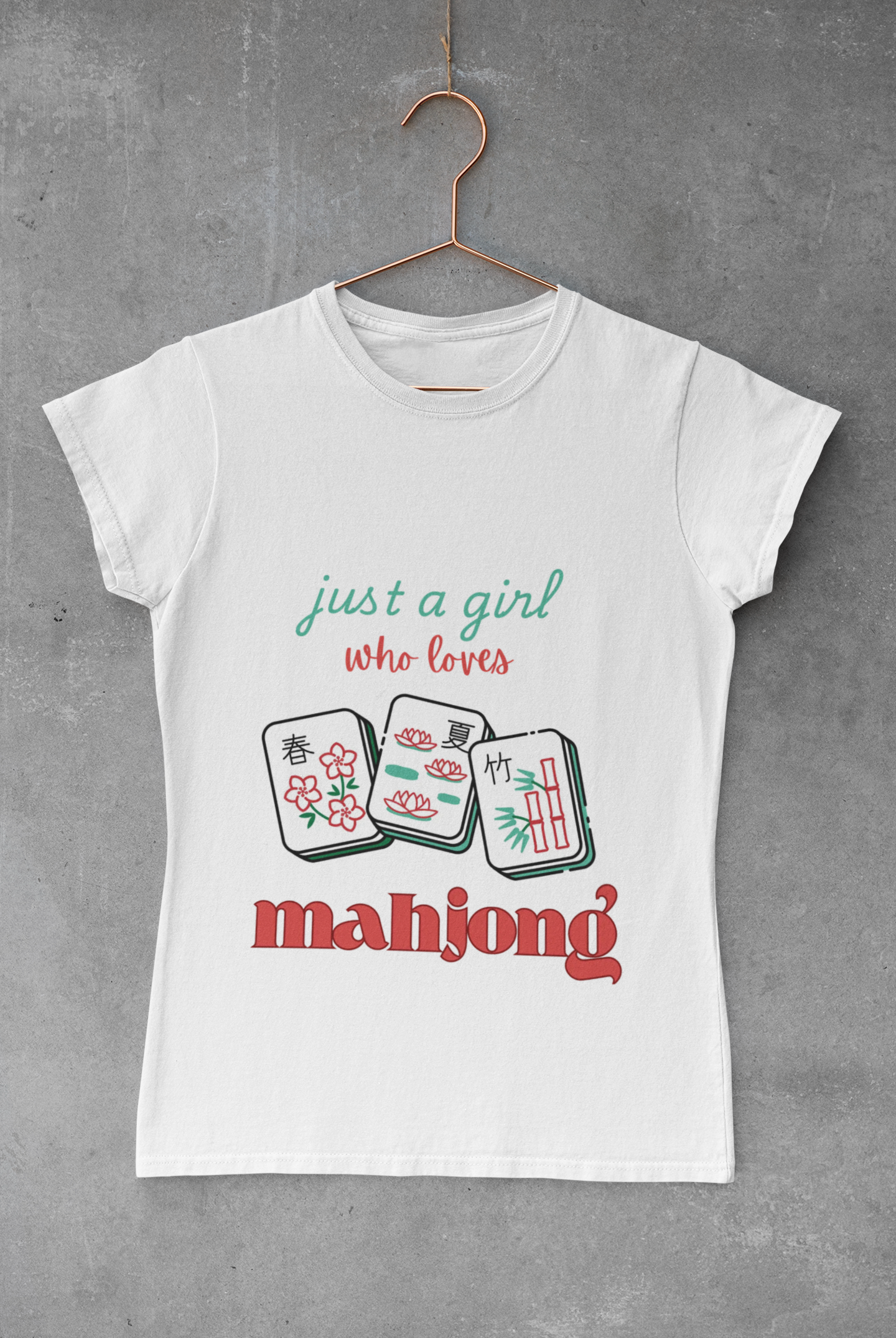 Just a Girl Who Loves Mahjong Tee — Women's Mahjong Graphic Shirt