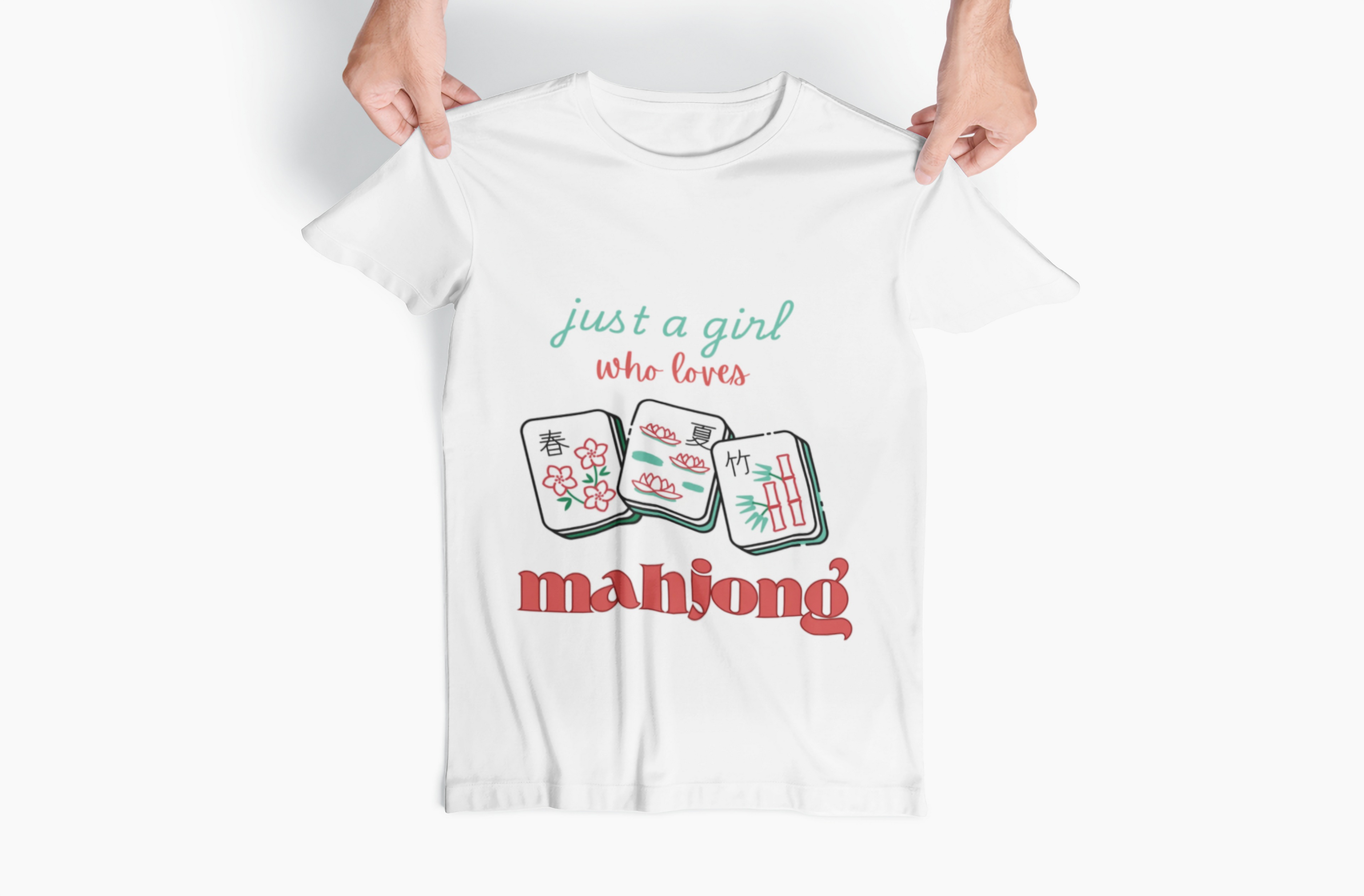 Just a Girl Who Loves Mahjong Tee — Women's Mahjong Graphic Shirt