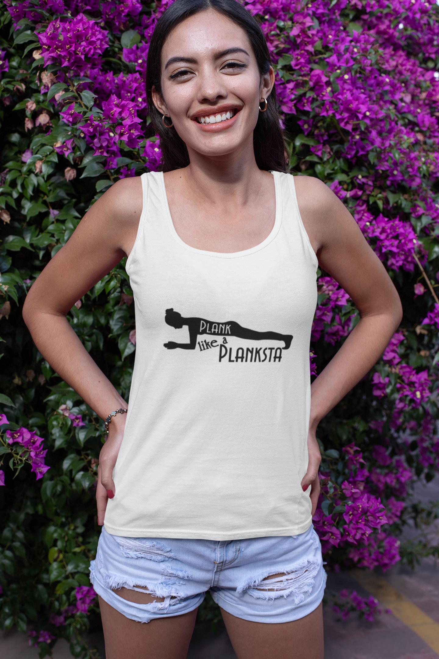 Plank Like a Planksta Tank Top — Funny Fitness Workout Tank