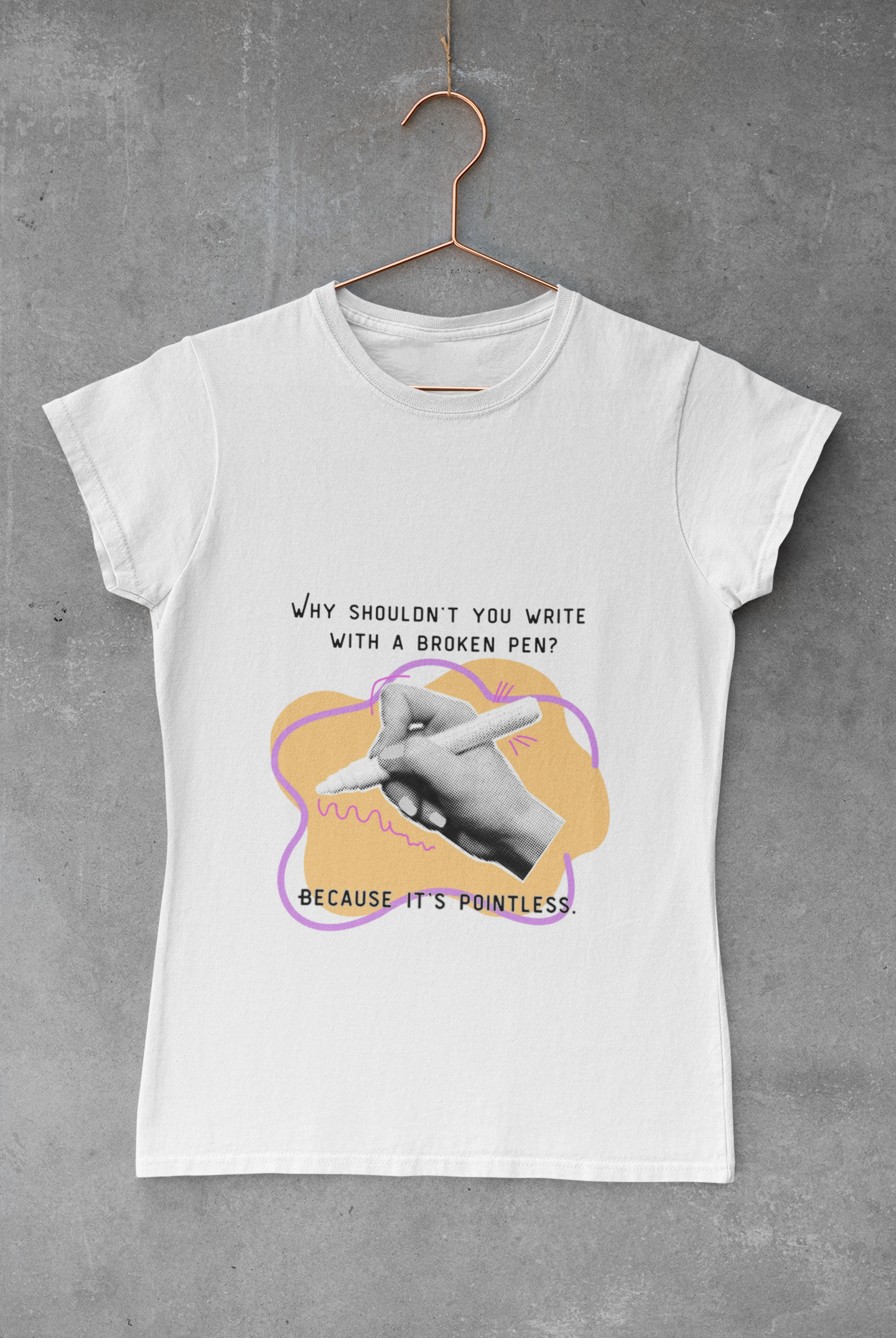 Punny Pen Dad Joke T‑Shirt — “Because It’s Pointless” Graphic Tee