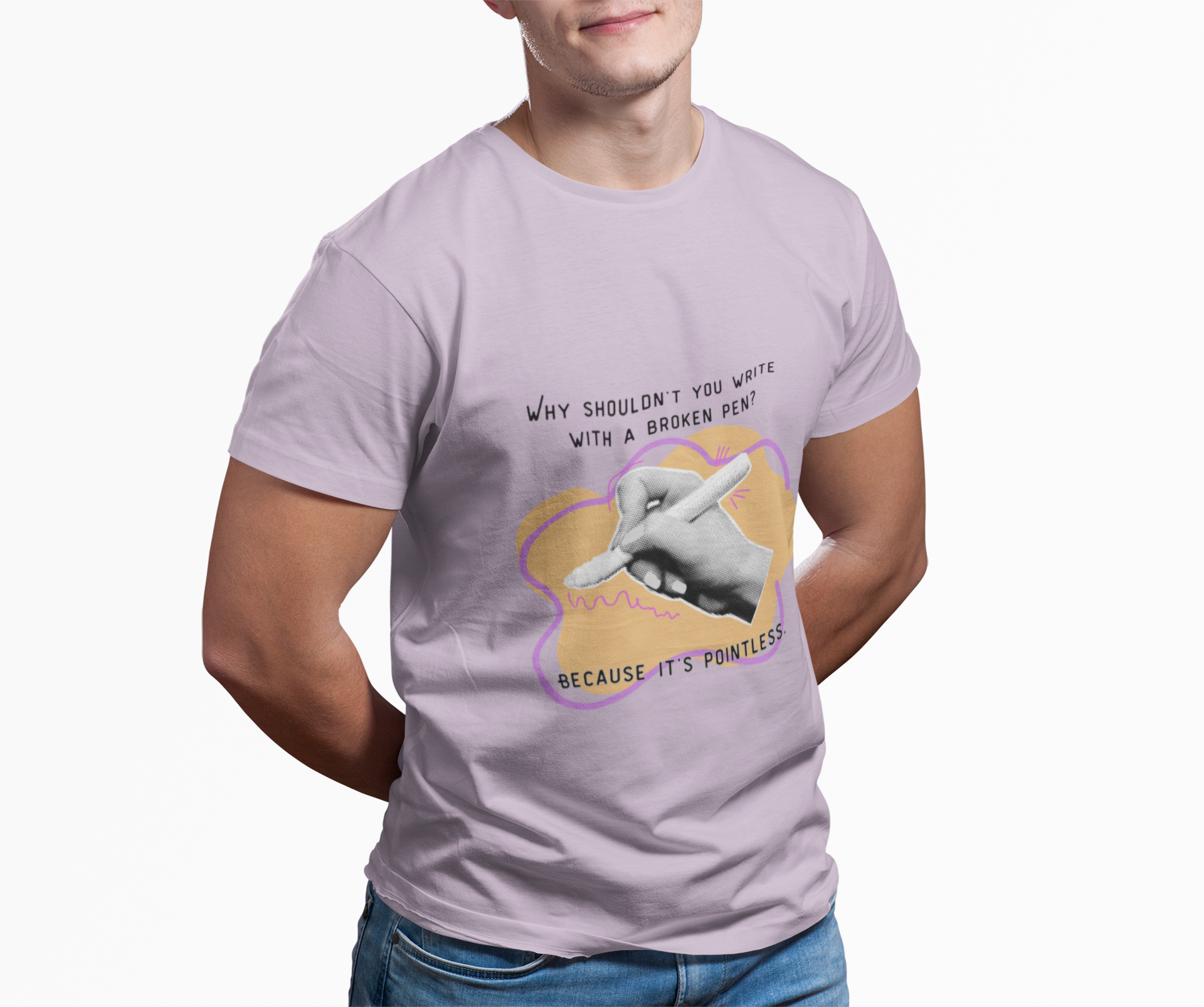 Punny Pen Dad Joke T‑Shirt — “Because It’s Pointless” Graphic Tee