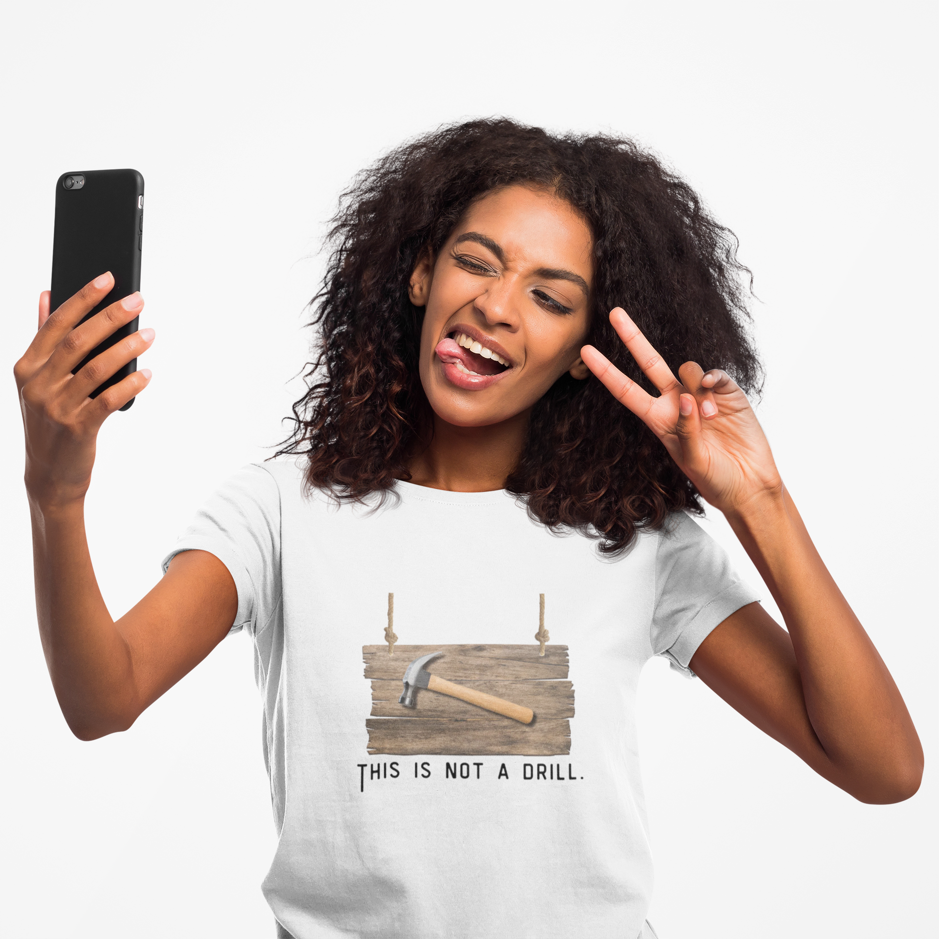 Funny Hammer Graphic T-Shirt - "This Is Not A Drill" Funny Shirt