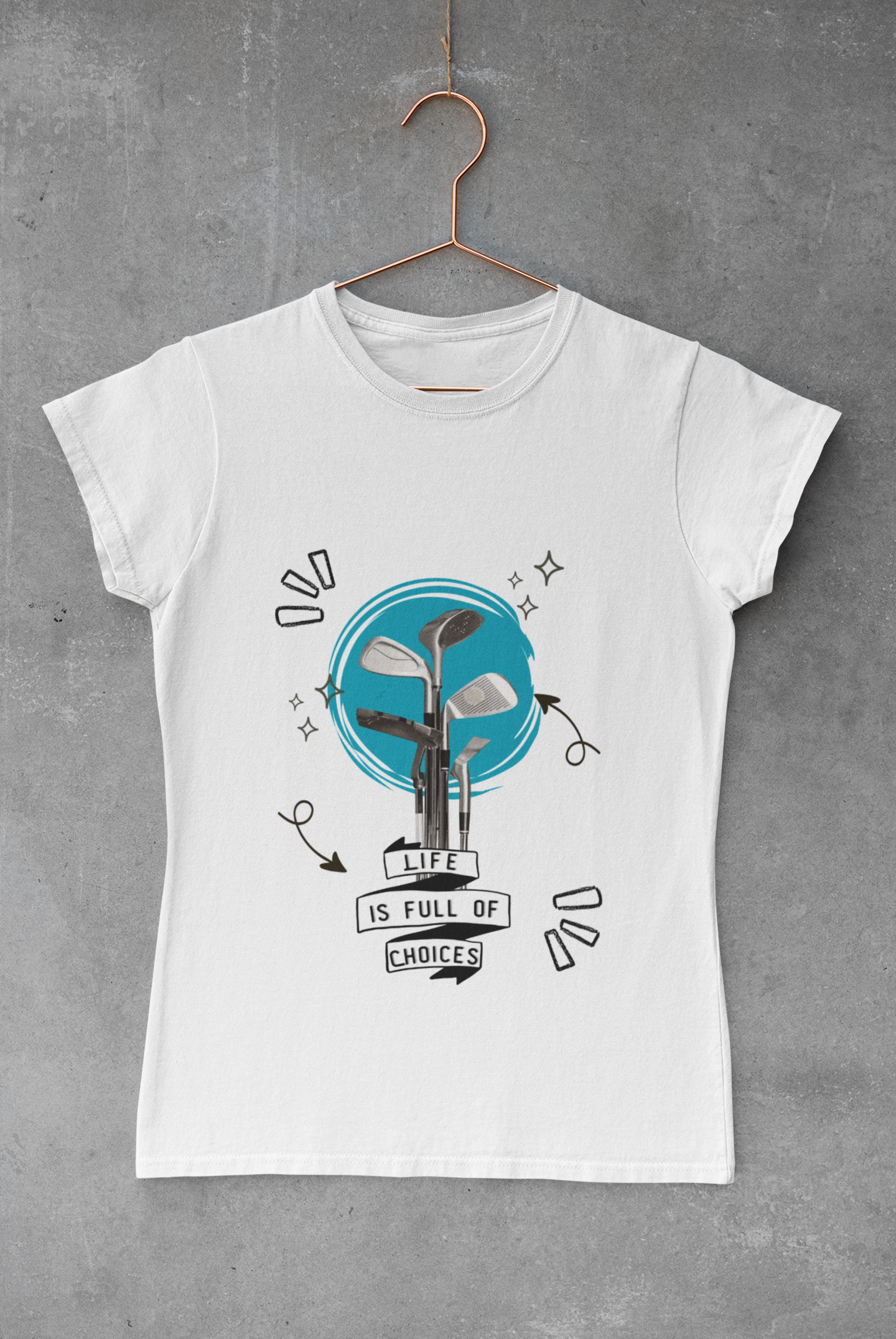 Life Is Full Of Choices Golf Tee – Fun Golf Graphic T-Shirt