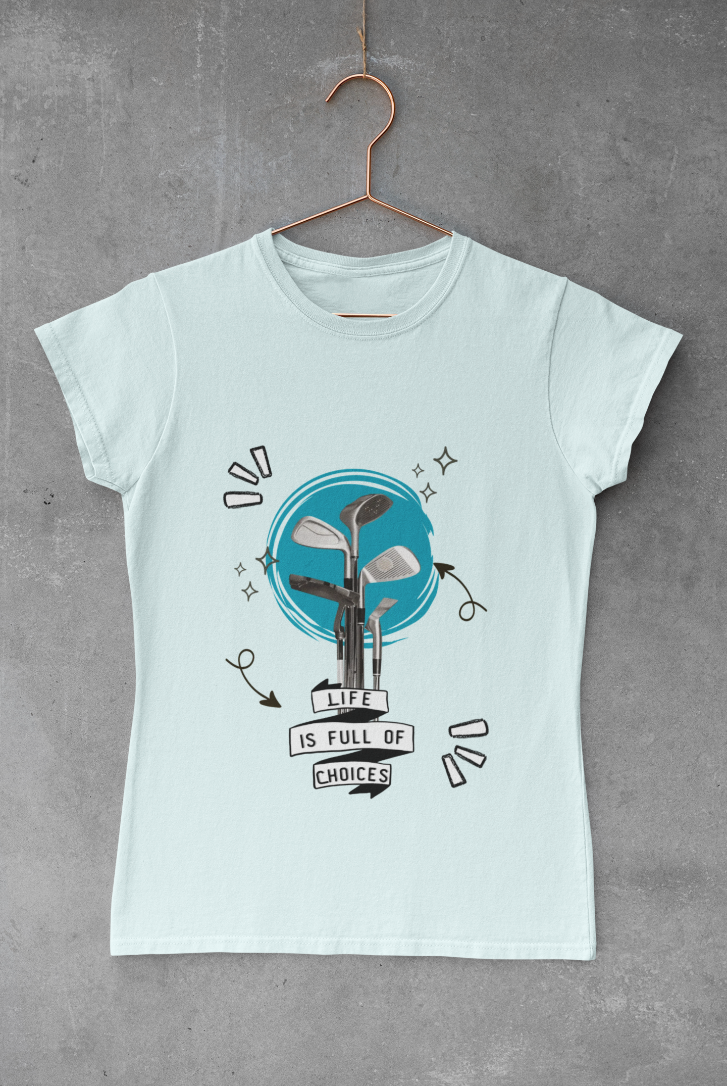 Life Is Full Of Choices Golf Tee – Fun Golf Graphic T-Shirt