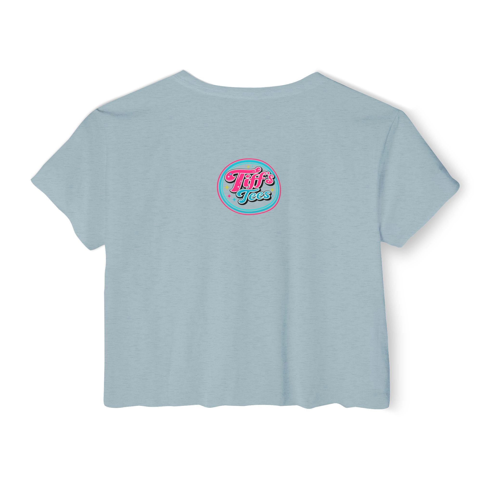 Pilates Women's Crop Top — 'Pilates' V-Sit Design with Breath • Control • Flow