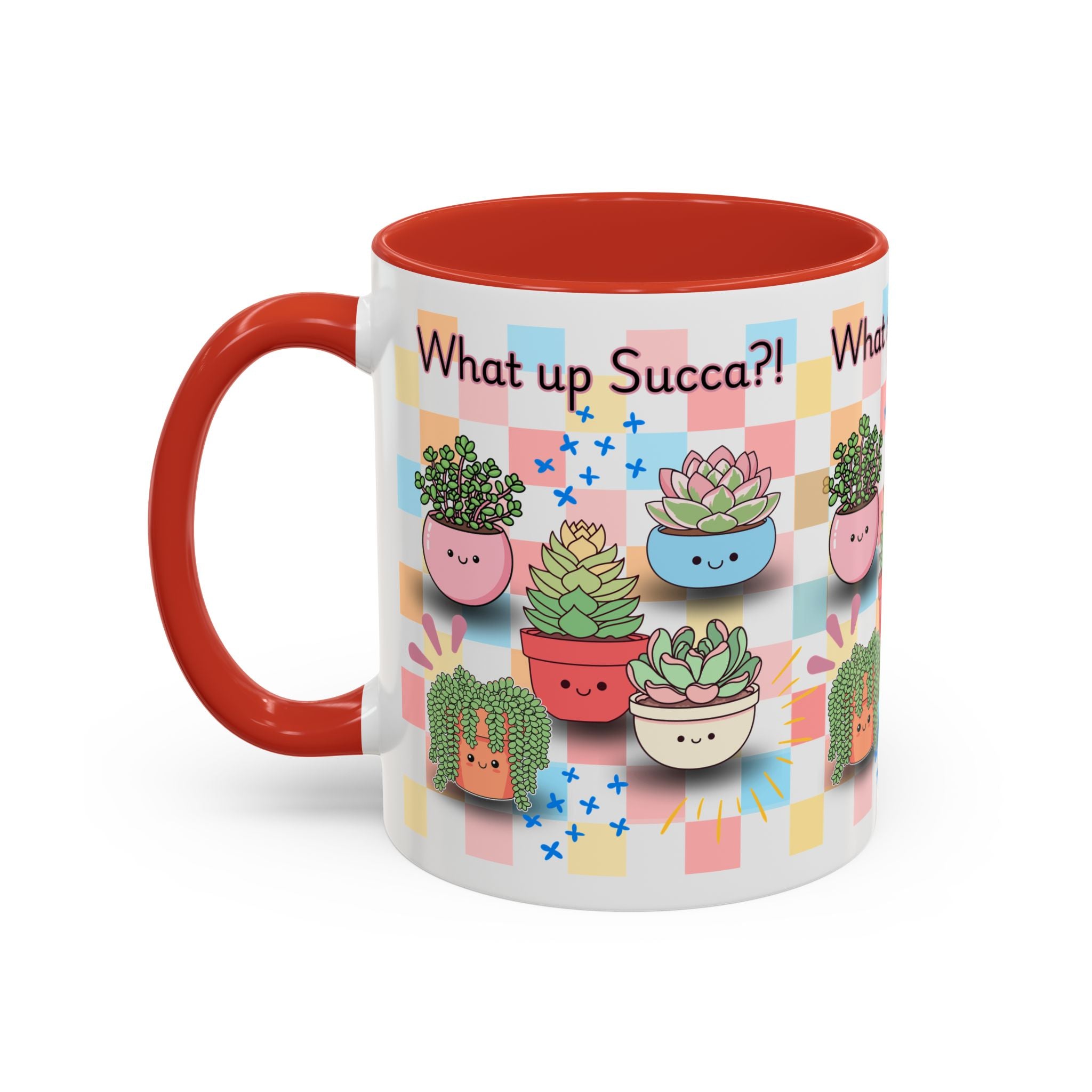 What up Succa? Cute Succulent Accent Coffee Mug – Fun Plant Lover Gift (11 oz)