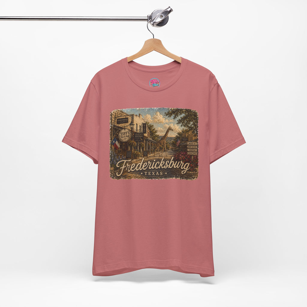 Fredericksburg Texas Vintage Scene Tee featuring Gracie