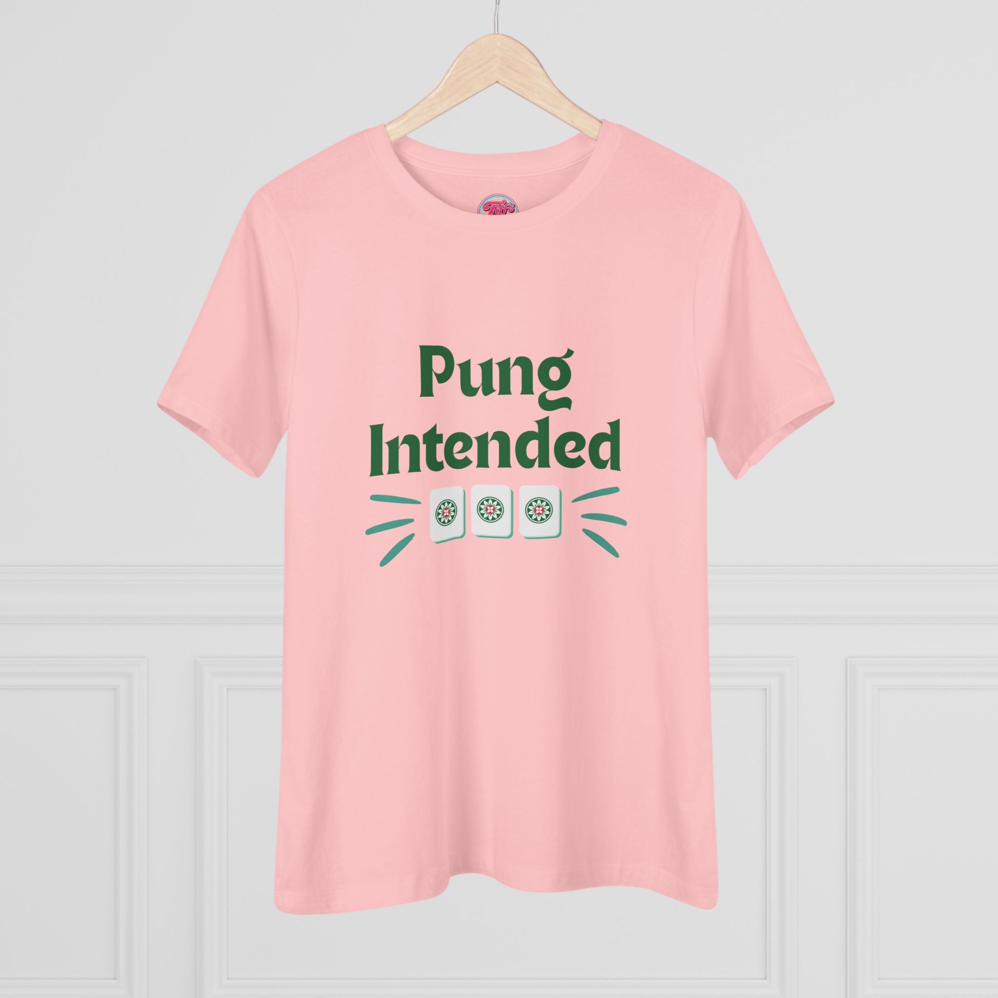 Pung Intended Women's Tee - Funny Mahjong Crew Cotton Shirt