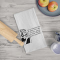 Tea Towel — Retro Illustration 'Sorry I Slapped You' Dish Towel, Funny Sarcastic Kitchen Gift