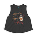 Coffee & Pilates Crop Top - "Running on Coffee & Pilates" Women's Fitness Tank