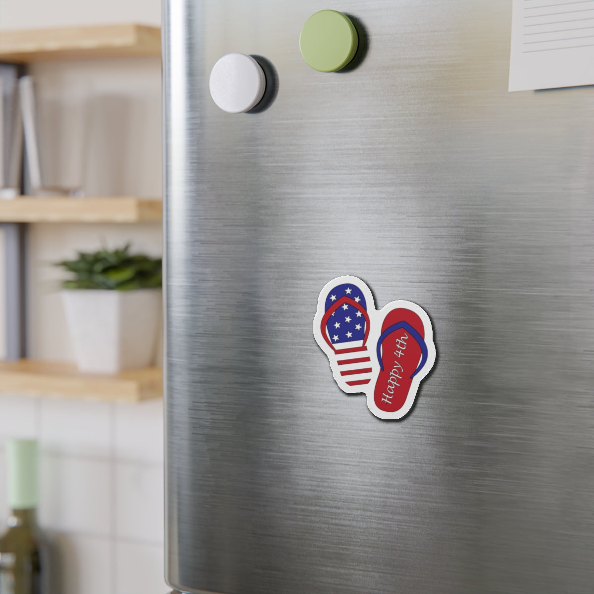 Patriotic Flip-Flop Magnets – Happy 4th USA Refrigerator Decor