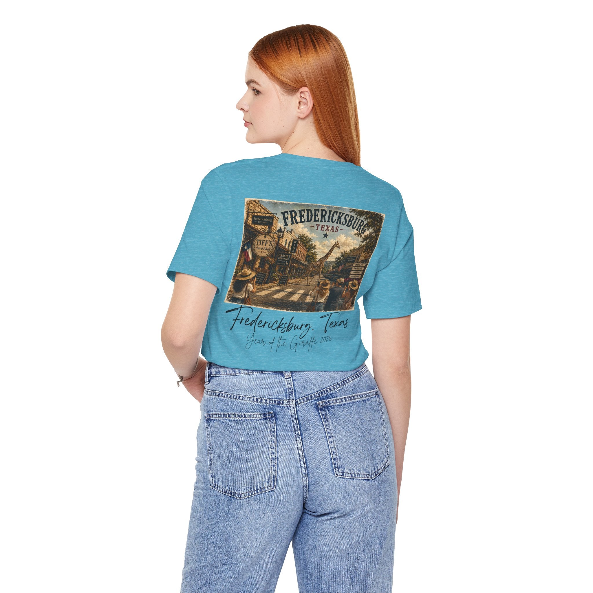 Fredericksburg Texas Vintage Street Scene Tee — Retro Travel Souvenir T-Shirt