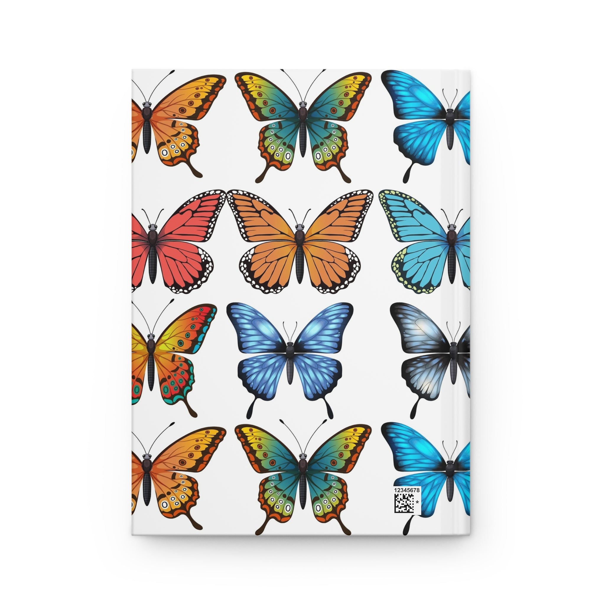 Butterfly Pattern Hardcover Journal — Colorful Butterfly Notebook for Writing, Sketching & Travel