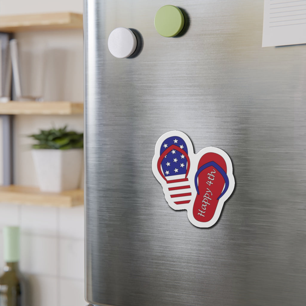 Patriotic Flip-Flop Magnets – Happy 4th USA Refrigerator Decor