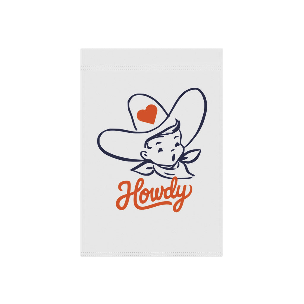Howdy Cowboy Garden Flag — Cute Western House Banner for Porch & Yard